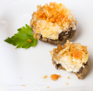 An elegant, delicious appetizer these Stuffed Mushroom Caps use only four simple ingredients and are a snap to put together!