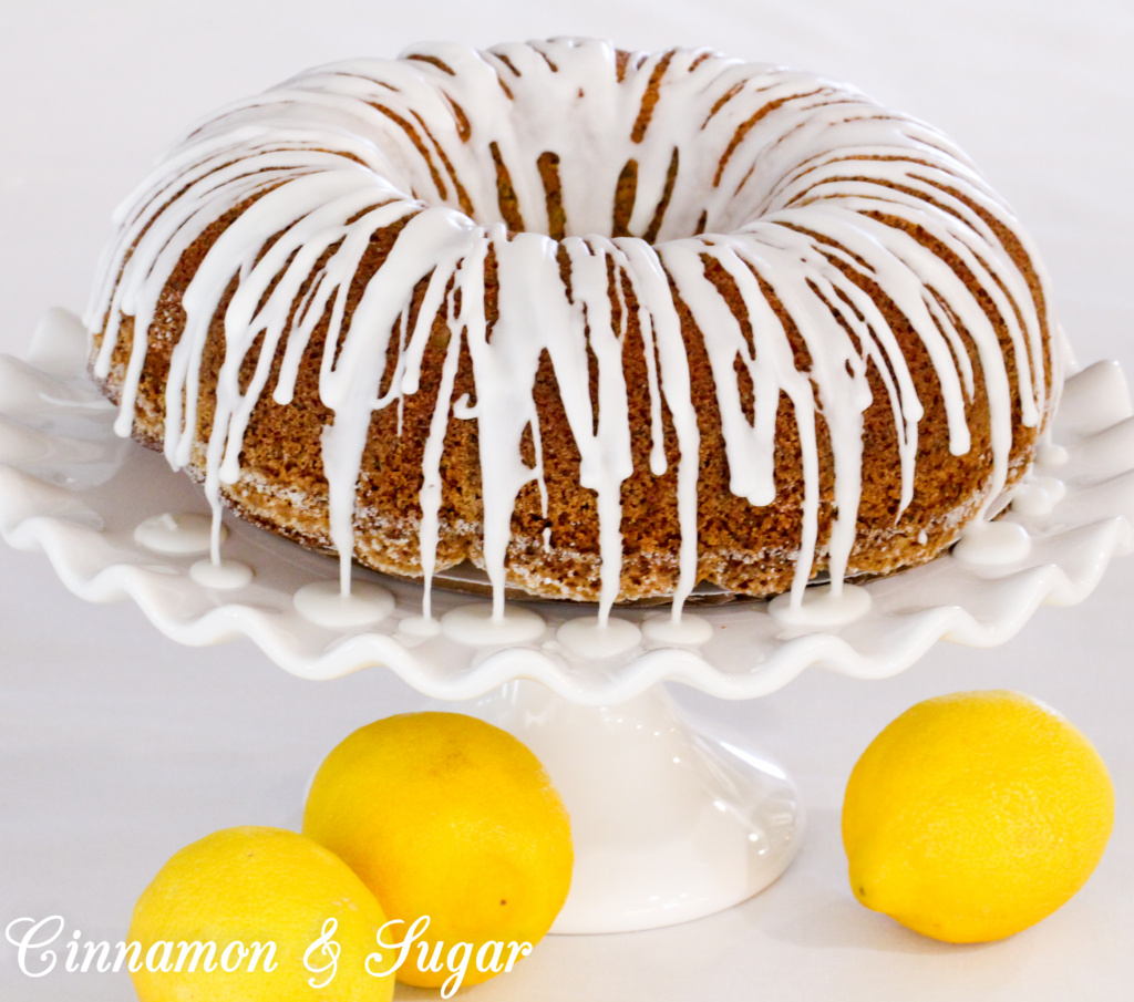 Lemon Poppy Seed Bundt Cake with Lemon Glaze Cinnamon and Sugar