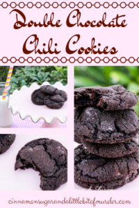 Double Chocolate Chili Cookies have a bit of hot spice that adds to the depth of the chocolate. Chocolate chips adds a burst of flavor to each bite.