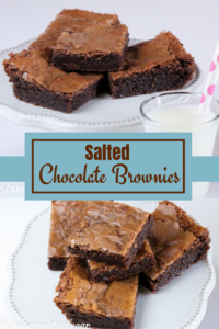 Fudgy & gooey, flaky sea salt enhances the intense chocolate flavor in Salted Chocolate Brownies. Perfect on their own or use as a base for a sundae!