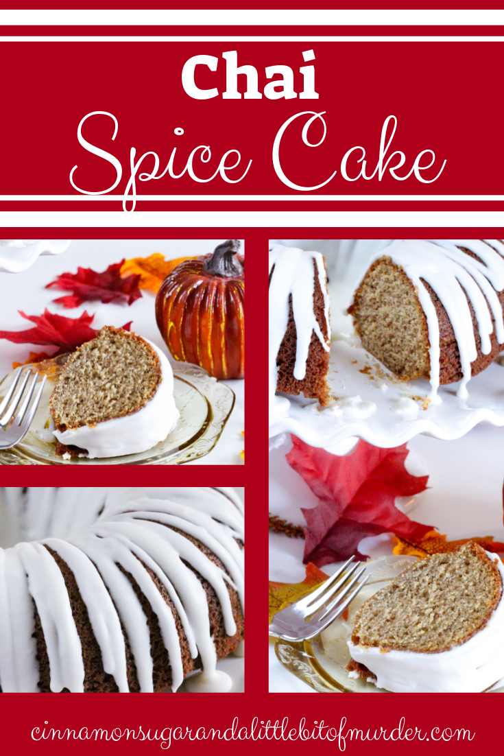 Six spices combine to infuse Chai Spice Cake with delicious flavor. With a generous drizzle of Cream Cheese Glaze, this showstopper will wow your guests! Recipe shared with permission granted by Jenny Kales, author of CALLIE'S KITCHEN MYSTERIES COOKBOOK. 