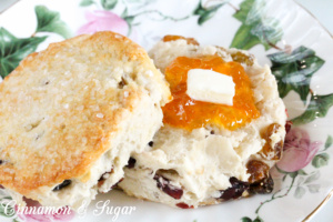 Bertie Sparks’s Proper English Scones are Buttery and rich, and with the addition of dried fruit there's sweetness to each bite. Recipe shared with permission granted by Mary Lee Ashford, author of GAME OF SCONES. For the full recipe please visit: https://cinnamonsugarandalittlebitofmurder.com