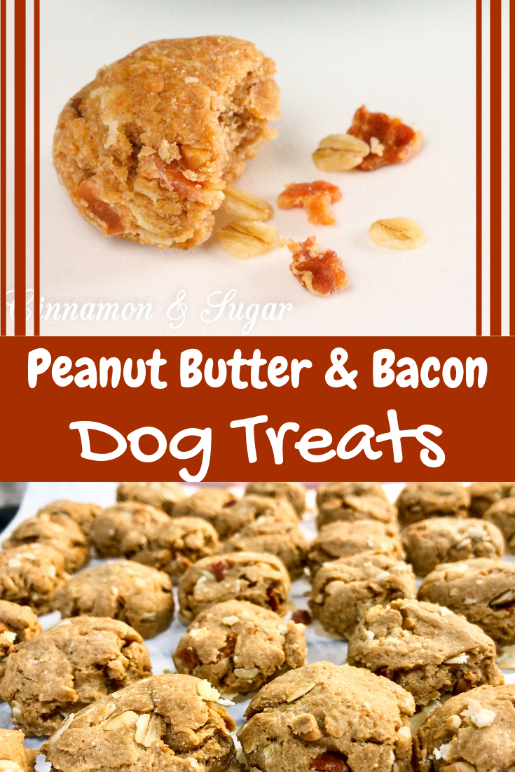 Peanut Butter and Bacon Homemade Dog Treats Cinnamon and Sugar