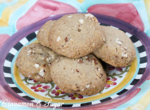 Using only 5 ingredients, vegan Pecan Cookies highlight the best of caramel flavors and buttery pecans. Serve plain or roll in confectioners’ sugar for an extra burst of sweetness. Recipe shared with permission granted by Stephanie Blackmoore, author of cozy mystery, GOWN WITH THE WIND. 