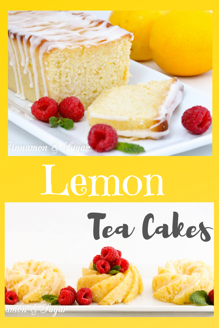 Lemon Tea Cakes Cinnamon and Sugar
