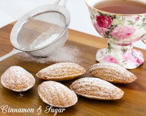 Paleo Earl Grey Madeleines are gluten- & dairy-free cake-like cookies. A subtle hint of Earl Gray tea make these perfect for tea-time or a champagne brunch! Recipe shared from cozy mystery, RESTAURANT WEEKS ARE MURDER by Libby Klein. 