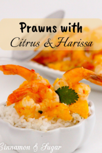 Spot Prawns with Citrus and Harissa combine an explosions of flavors that complement each other, creating a delectable meal that will earn rave reviews! Recipe shared with permission granted by Leslie Karst, author of MURDER FROM SCRATCH.