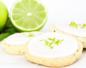 Mojito Cookies are shortbread-style treats that incorporate fresh mint and fresh limes, while a sweet, lime and rum infused icing is the crowning glory. Recipe from A DEADLY FEAST by Lucy Burdette.