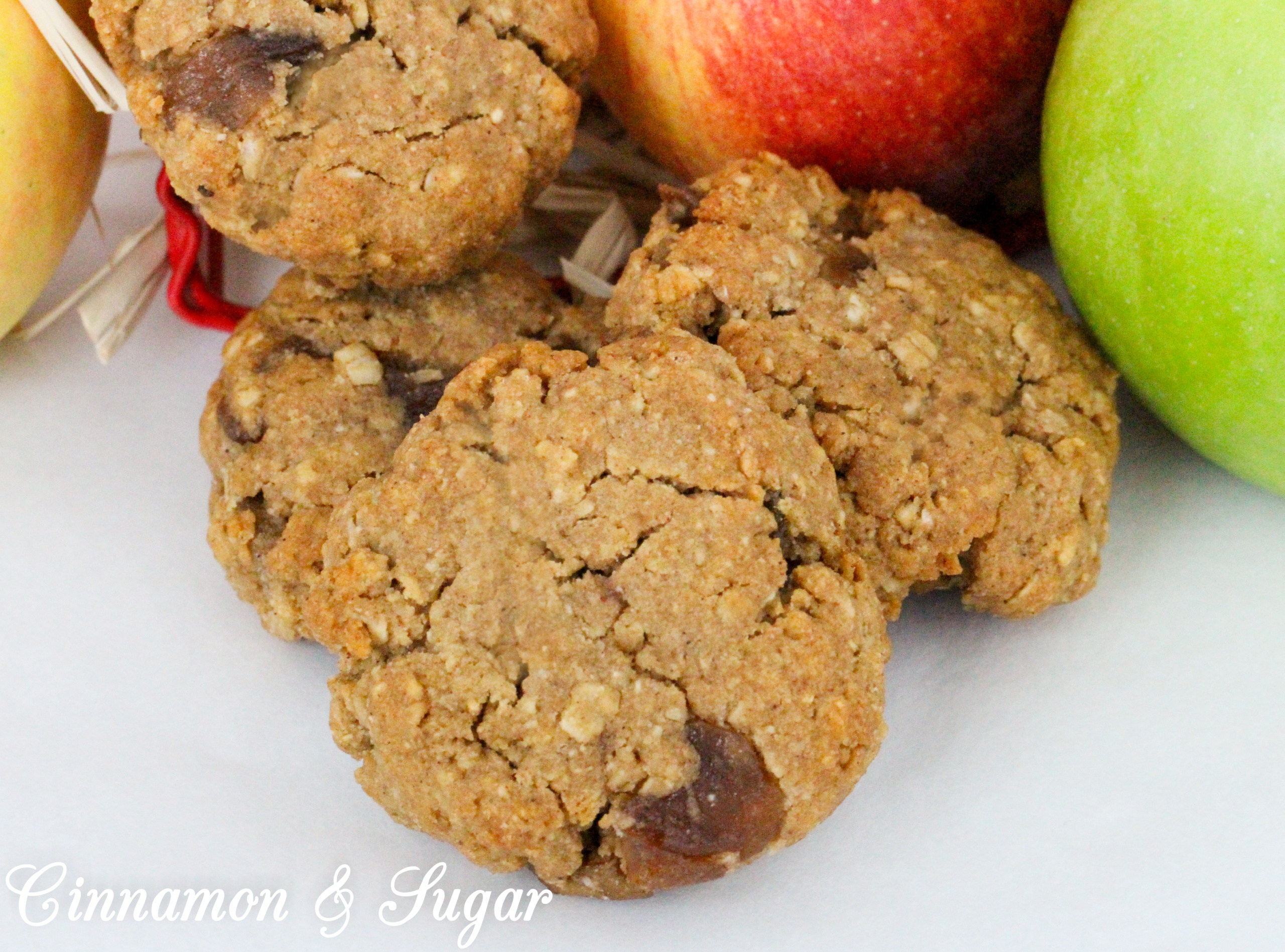 Appie Oaters combine buttery, caramelized apples mixed into an oat cookie dough creating a treat that is reminiscent of apple pie. Perfect for snacks and even breakfast! Recipe shared with permission granted by Chelsea Thomas, author of APPLE DIE. 