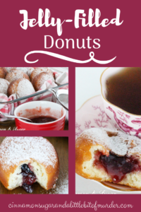 Jelly-filled donuts are yeasty deep-fried treats, stuffed with fruity jam and dusted with confectioner's sugar. Perfect for breakfast and coffee breaks! Recipe shared with permission granted by Ginger Bolton, author of Jealousy Filled Donuts.