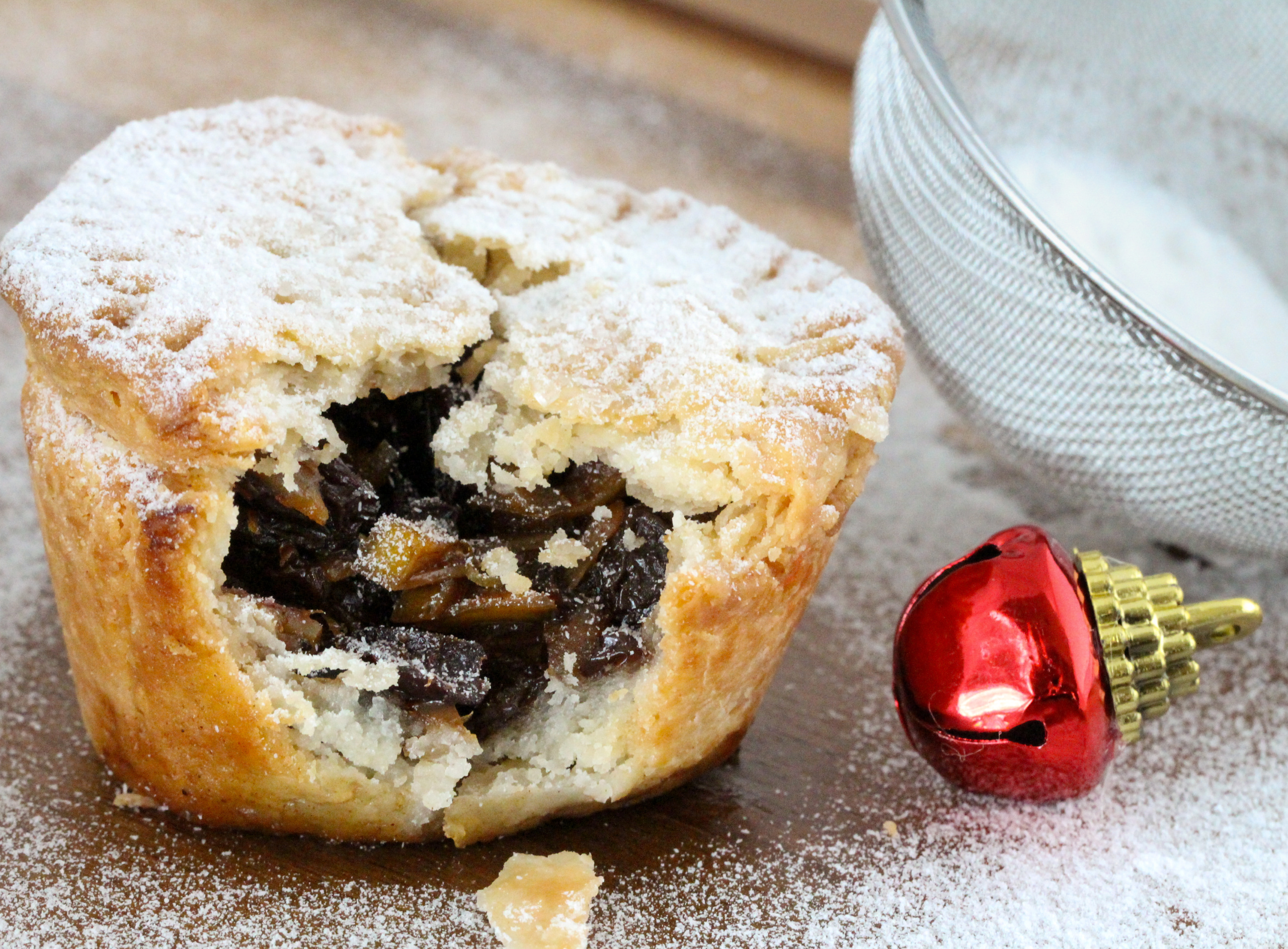 A mixture of dried fruits, sugar, spices, and brandy, Christmas Mince Pie is a traditional British holiday dessert. Recipe shared with permission granted by H.Y. Hanna, author of THE MOUSSE WONDERFUL TIME OF THE YEAR. 