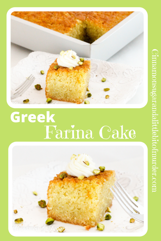 Greek Farina Cake - Cinnamon and Sugar