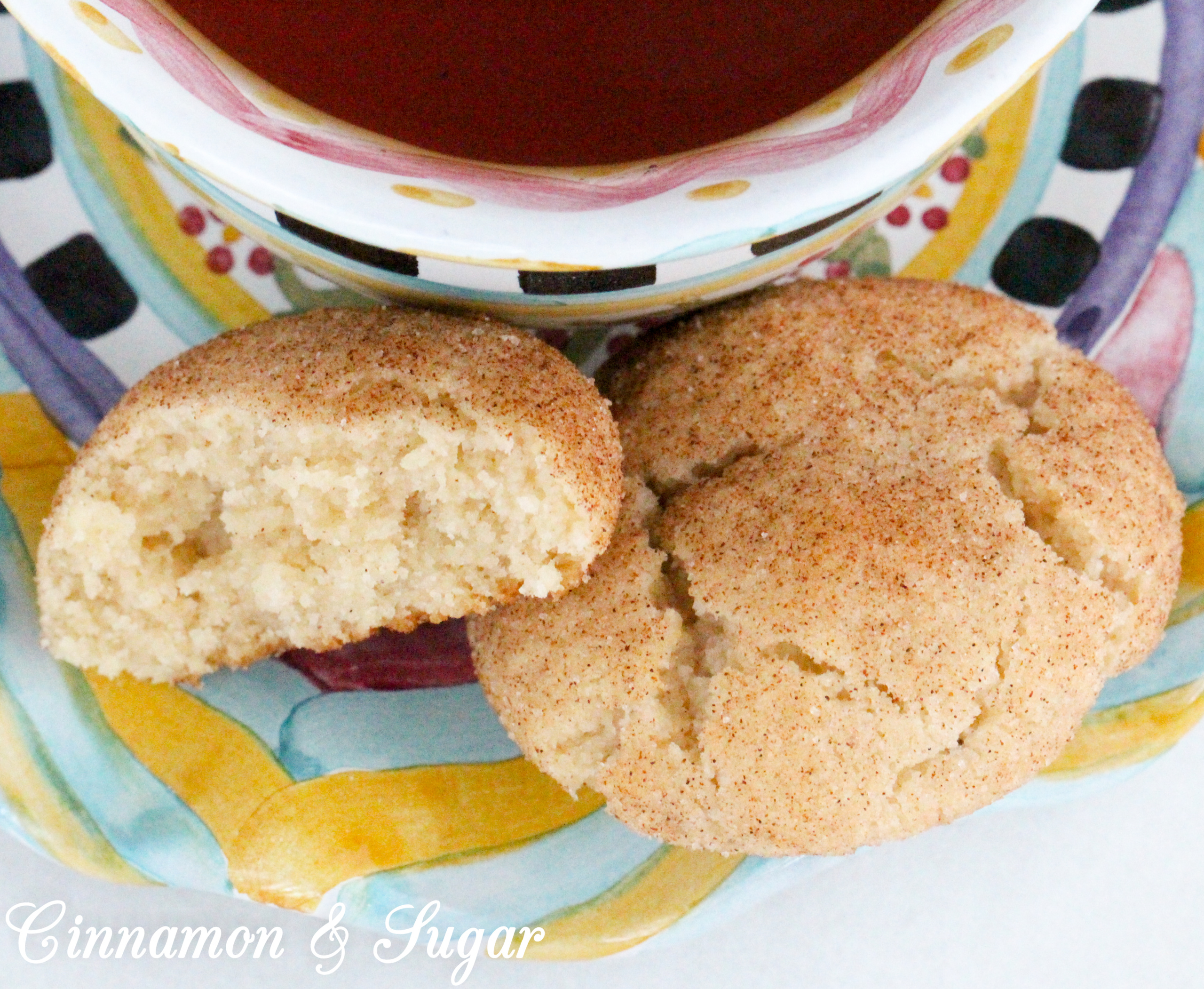 Both gluten-free and dairy-free, Jinx's Gluten-Free Snickerdoodles has just the right amount of cinnamon to add warmth to the soft “buttery” cookie base, while the burst of sugar on the outsides of the cookie melts in your mouth. Recipe shared with permission granted by J.D. Griffo, author of MURDER ON MEMORY LAKE.