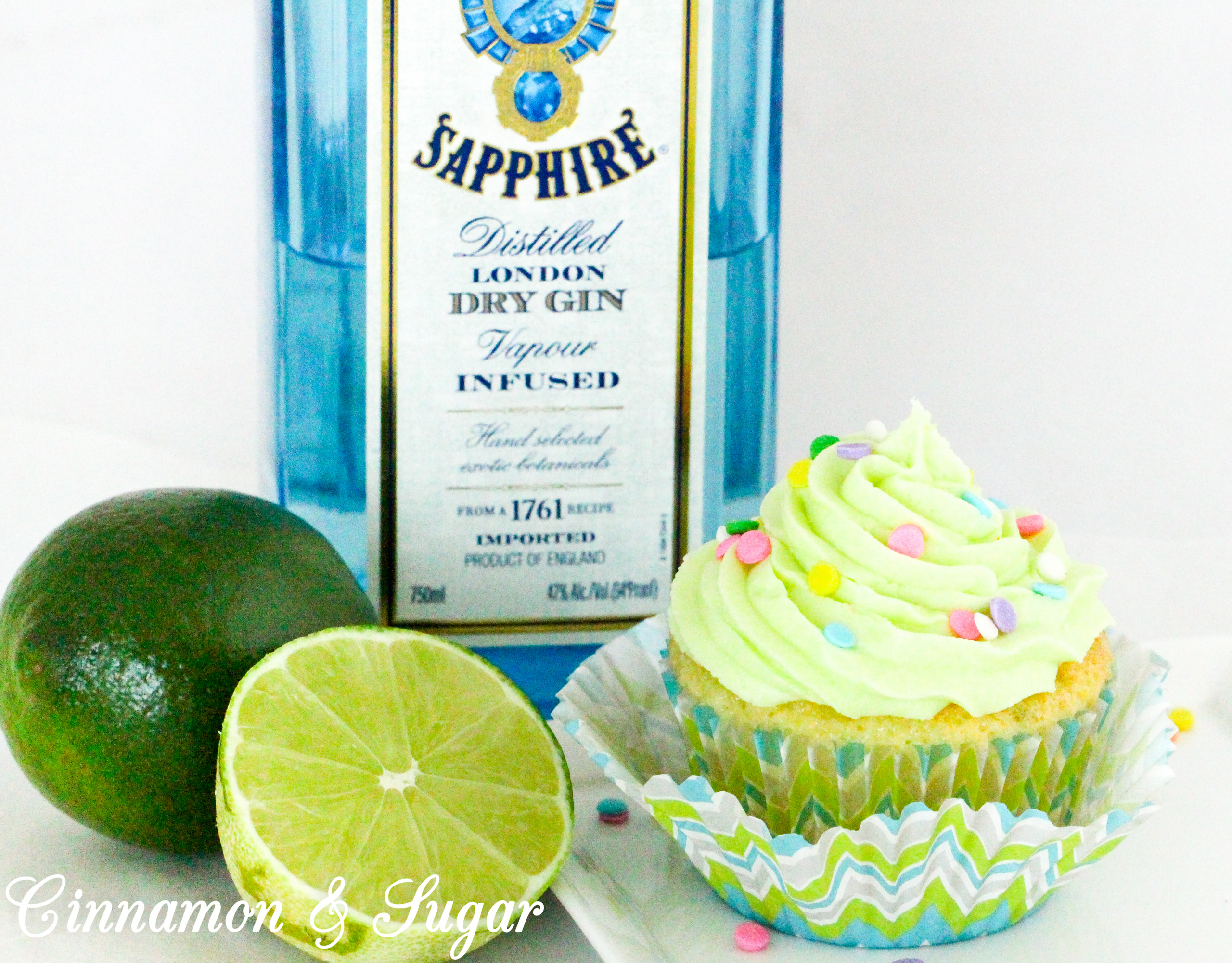 Based on the popular Gimlet Cocktail, these Gimlet Cupcakes replicate the flavor by using layers of premium gin and zesty fresh limes. Recipe shared from cozy mystery SPRINKLES OF SUSPICION by Kim Davis.