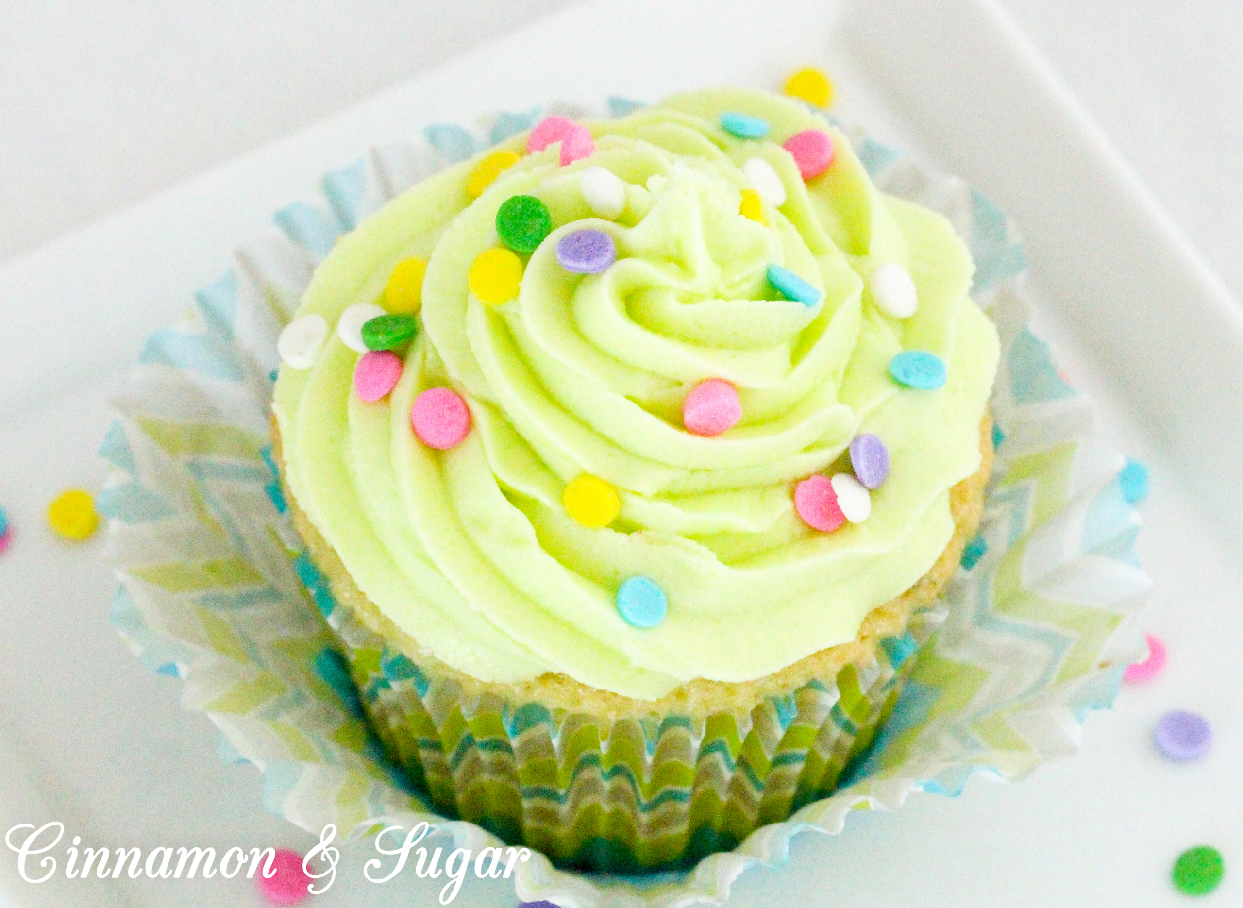 Based on the popular Gimlet Cocktail, these Gimlet Cupcakes replicate the flavor by using layers of premium gin and zesty fresh limes. Recipe shared from cozy mystery SPRINKLES OF SUSPICION by Kim Davis.