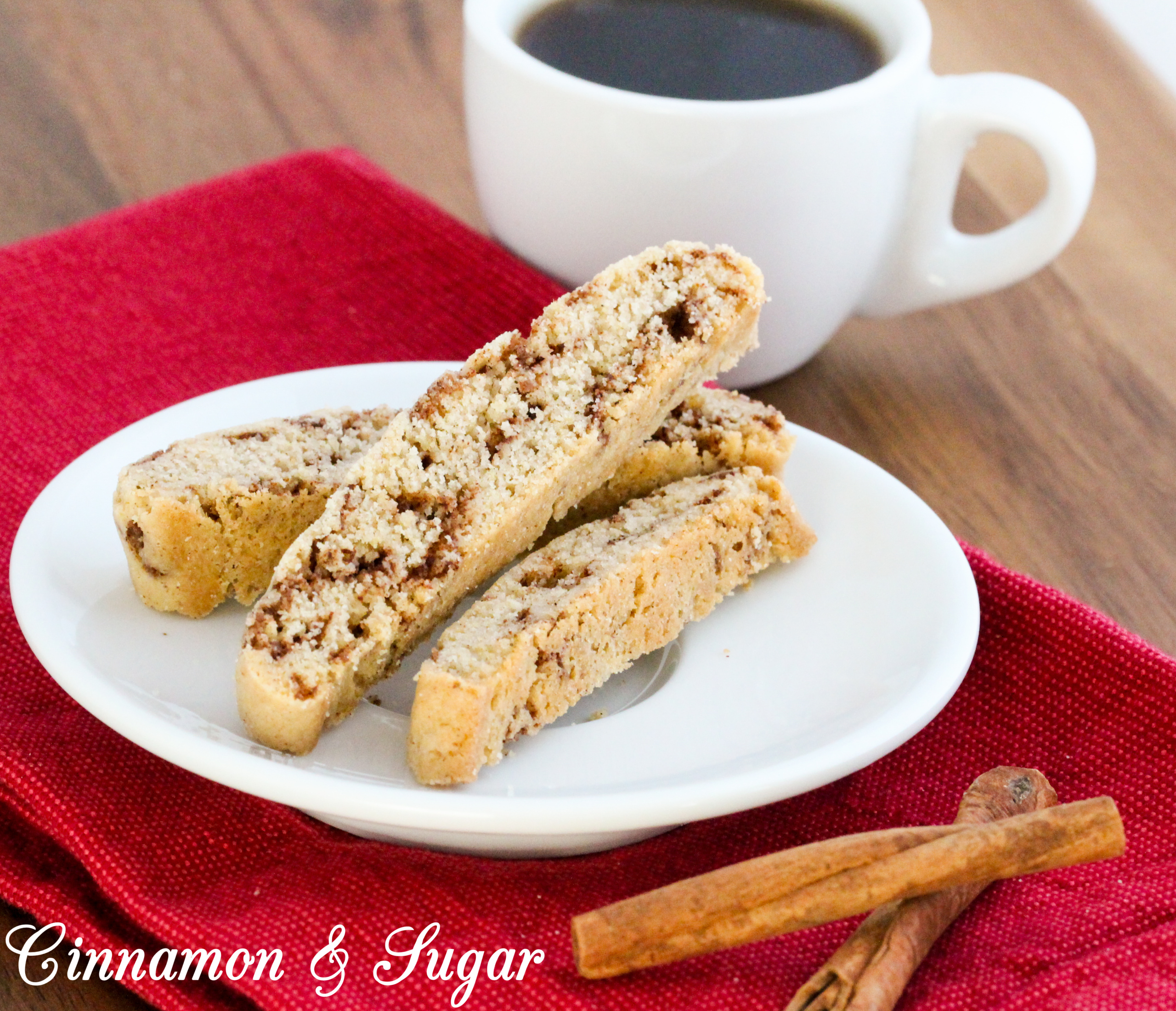 With generous amounts of ground cinnamon along with sweet-spicy bits of cinnamon chips that complemented a crunchy cookie base, Cinnamon Chip Biscotti are delicious cookies to share with family and friends. Recipe created by Cinnamon & Sugar for Catherine Bruns, author of IT CANNOLI BE MURDER.