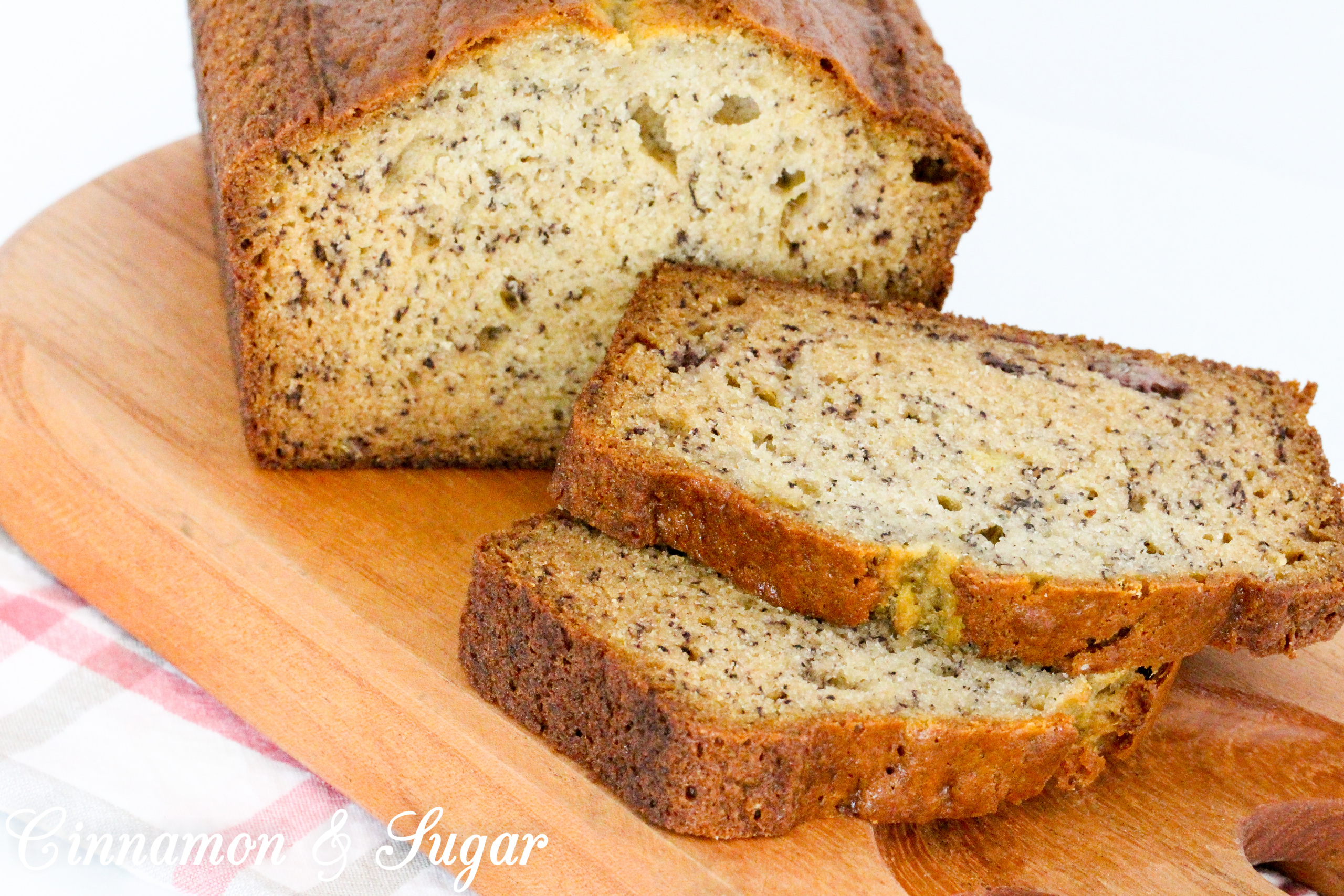 Hilda's No-Fail Banana Bread is quick and easy to mix up since a fork and bowls are the only equipment required. It doesn't take long for a sweet aroma to fill the air as the bread bakes and sliced warm with a pat of butter, this treat will hit the spot! Recipe shared with permission granted by Mary Lee Ashford, author of THE QUICHE OF DEATH.