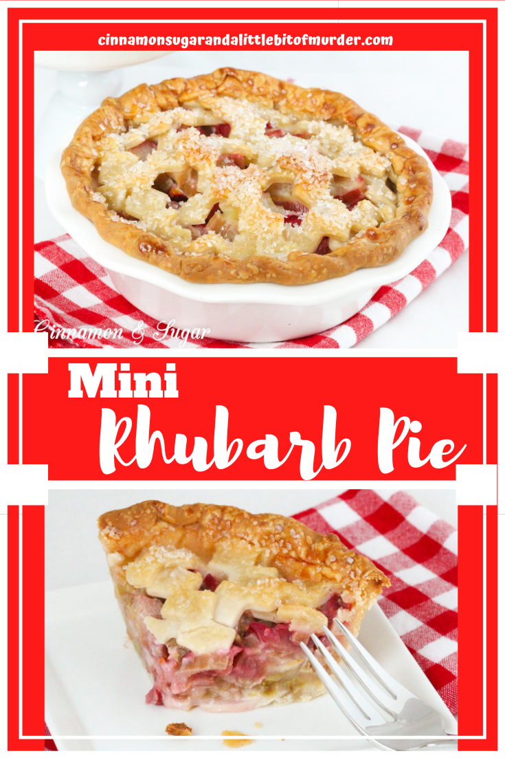 Juicy and sweet/tart, the pretty and delicious pink rhubarb filling and flaky crust make these mini rhubarb pies a delicious ending to any meal. Recipe shared with permission granted by Tracy Gardner, author of BEHIND THE FRAME.