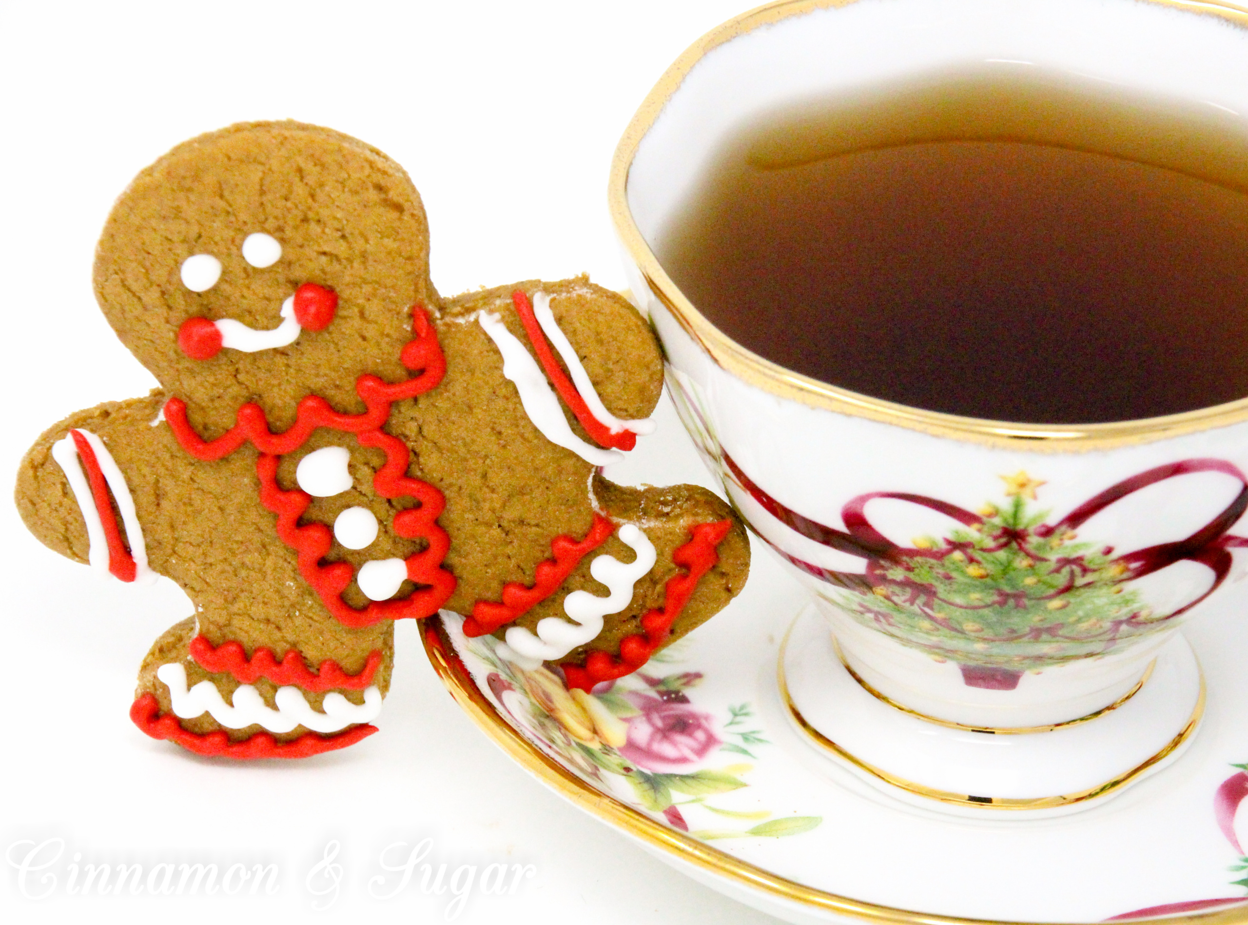 Gingerbread People are sweet, spiced cutout cookies that remain soft instead of overly crunchy. While gingerbread cookies are associated with Christmas, these yummy cookies are delicious anytime you desire a satisfying spiced cookie! Recipe shared with permission granted by Maddie Day, author of CANDY SLAIN MURDER.