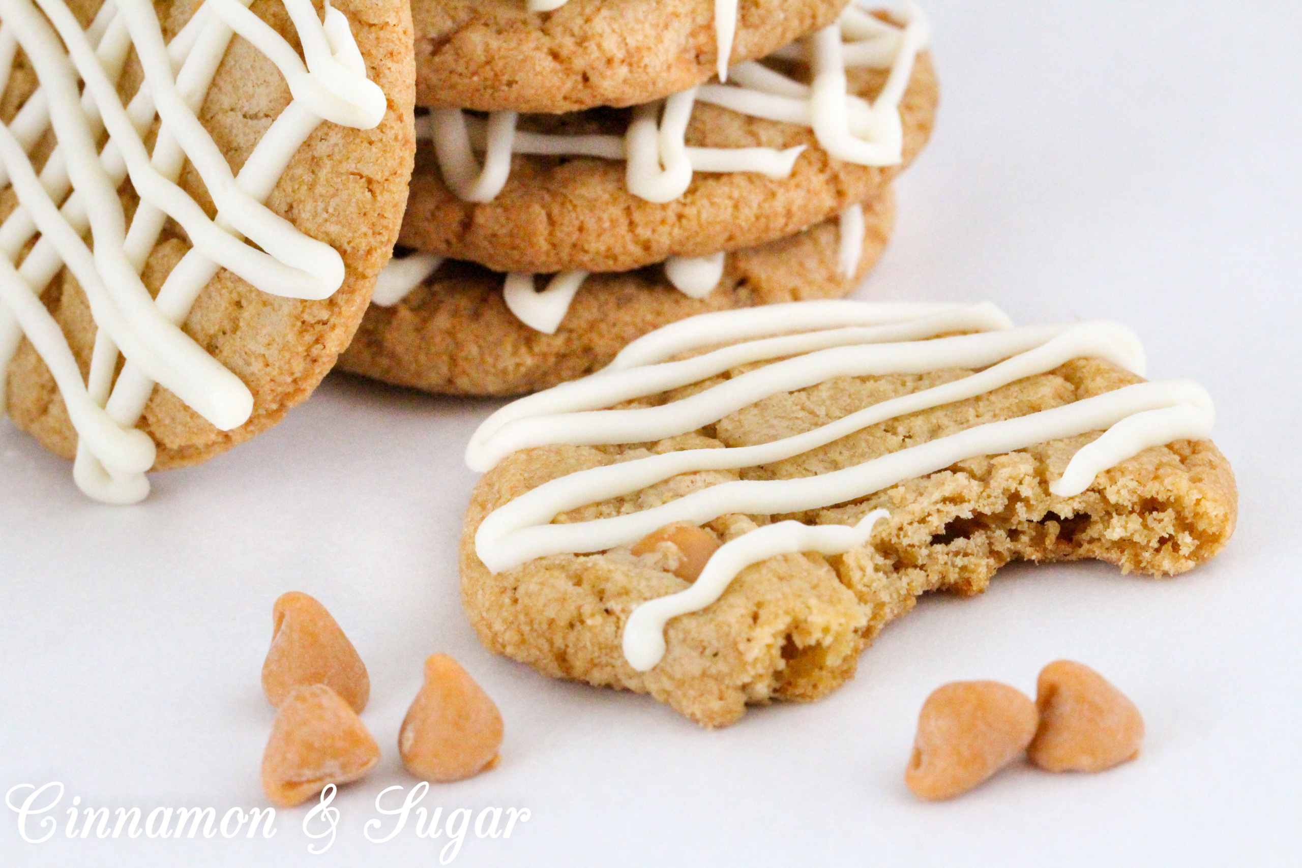 Butterscotch Cookies have a double dose of butterscotch flavors thanks to both melted butterscotch chips and whole chips added to the cookie dough. A generous amount of dark brown sugar further enhances the flavor. Recipe created by Kim Davis, author of SPRINKLES OF SUSPICION. 