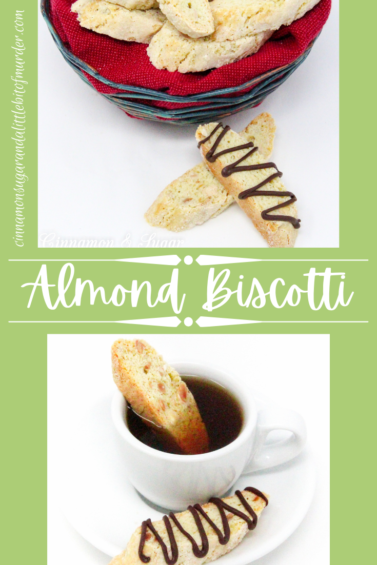 Crunchy, with a delicate almond flavor thanks to a generous amount of toasted almonds, these traditional Almond Biscotti don't contain any butter or oil. Perfect for dunking in your favorite hot beverage! Recipe shared with permission granted by Leslie Budewitz, author of THE SOLACE OF BAY LEAVES.