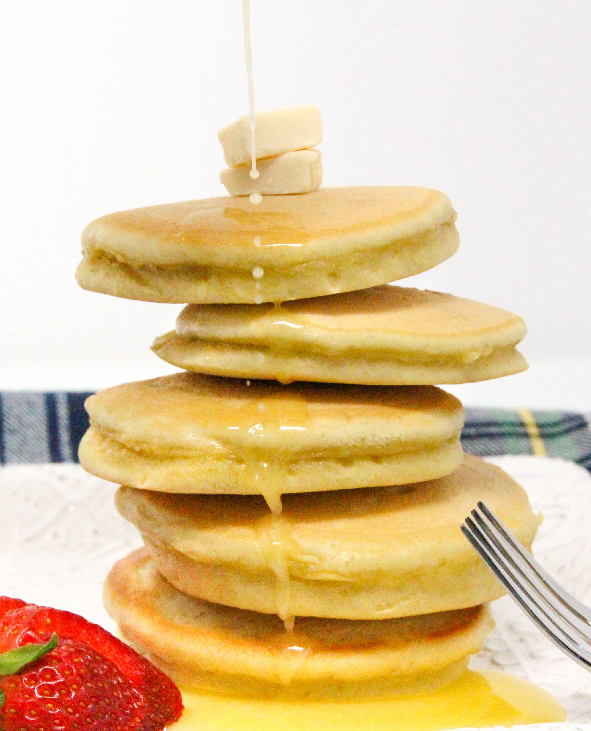 Scottish Pancakes AKA drop scones, combine a few simple ingredients to create a delicious breakfast! Sweeter than regular pancakes, these can be eaten alone with butter or topped with your favorite preserves or syrup. Recipe shared with permission granted by Paige Shelton, author of DEADLY EDITIONS.