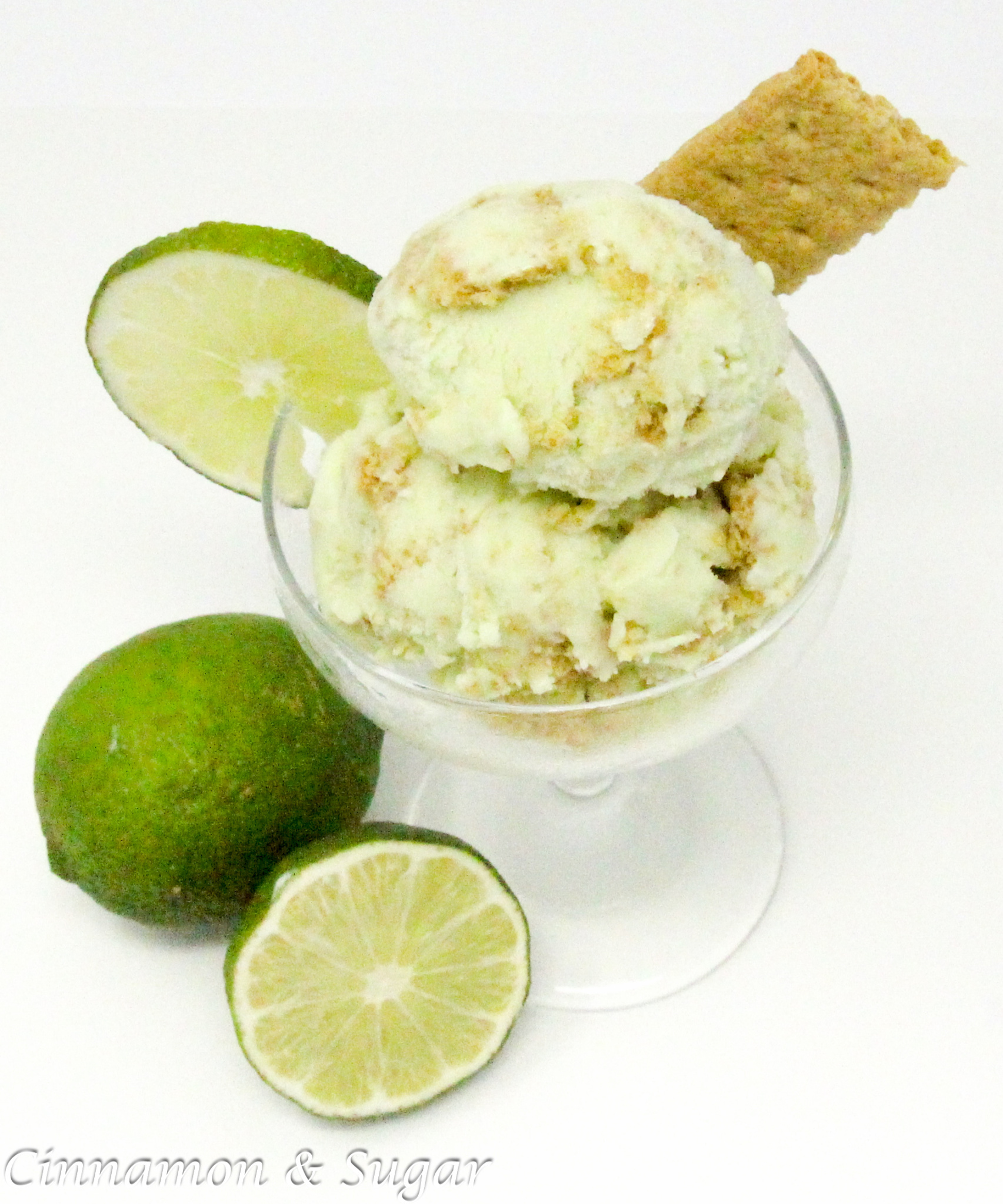 Trinidad's Easy Key Lime Ice Cream Cinnamon and Sugar