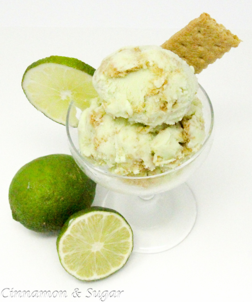 Trinidad's Easy Key Lime Ice Cream Cinnamon and Sugar