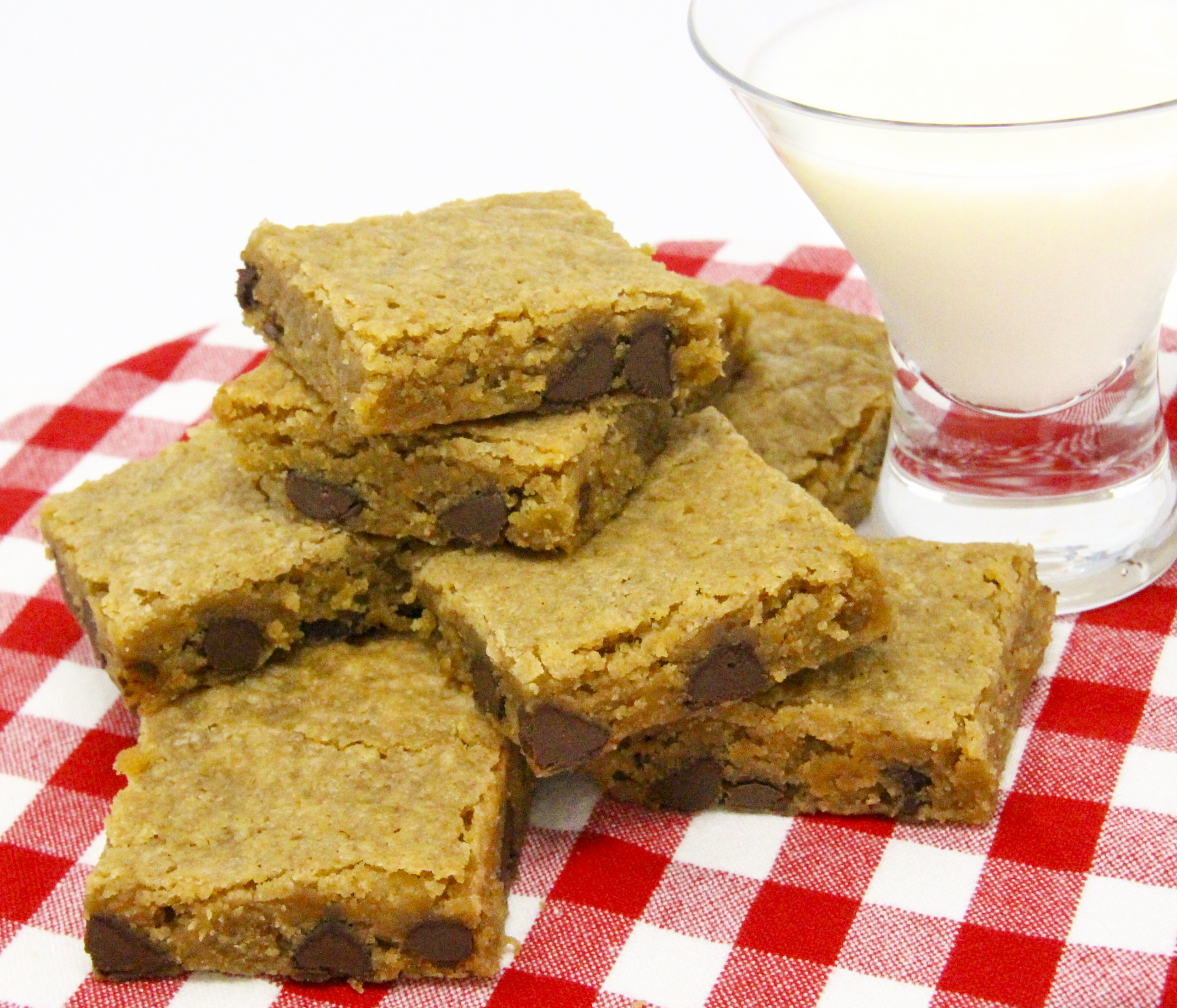 Bourbon Chocolate Chip Blondies mix together quickly using pantry and dairy staples. It didn’t take long for these to bake so we could enjoy the delectable combination of bourbon with the creamy sweetness of chocolate. Recipe shared with permission granted by Krista Davis, author of THE DIVA SERVES FORBIDDEN FRUIT.