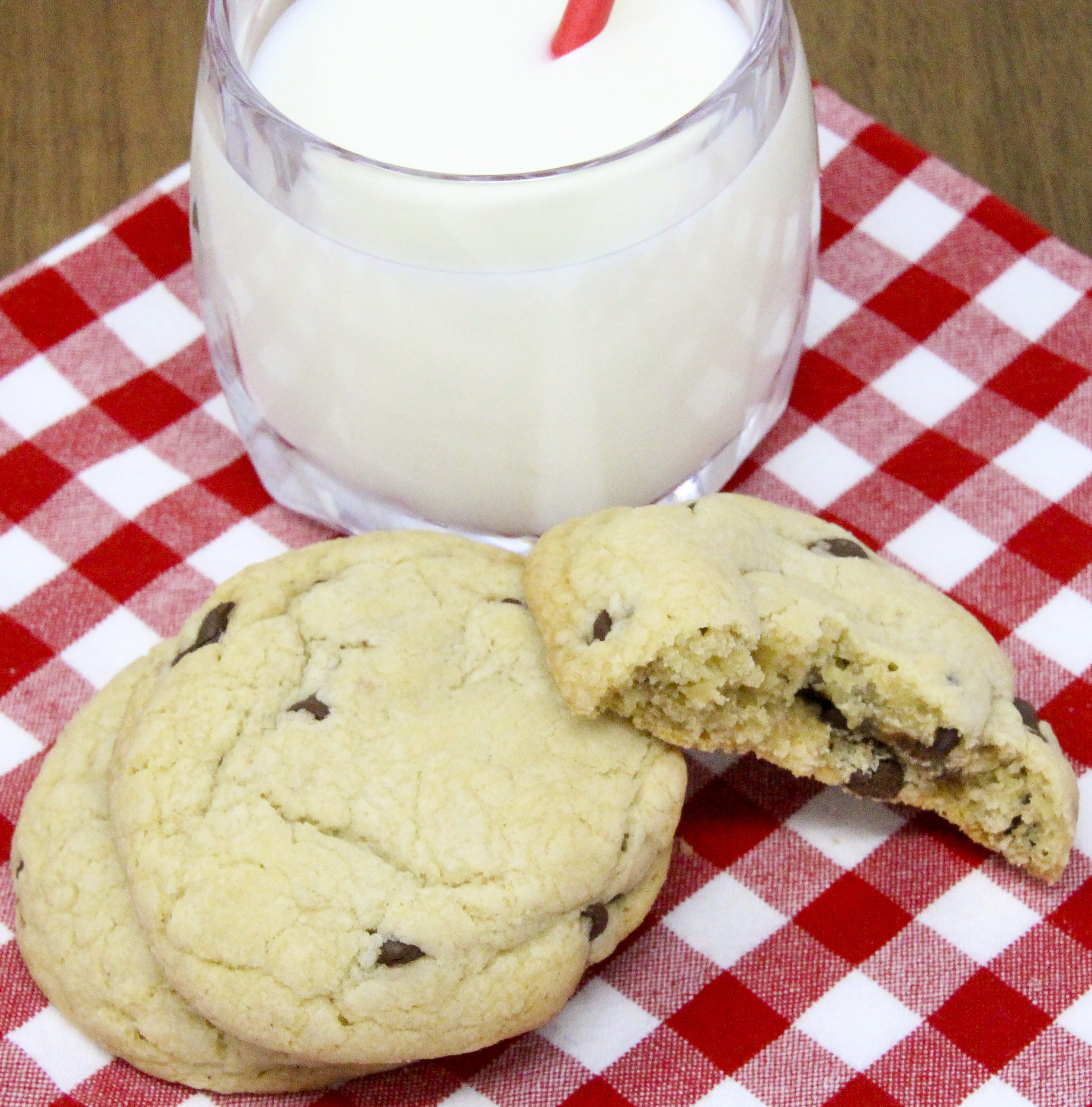 Vicki's Chocolate Chip Cookies are chockfull of just the right amount of chips and are soft and slightly cakelike… and leftovers stay soft! Recipe shared with permission granted by Vicki Delany, author of MURDER IN A TEACUP.