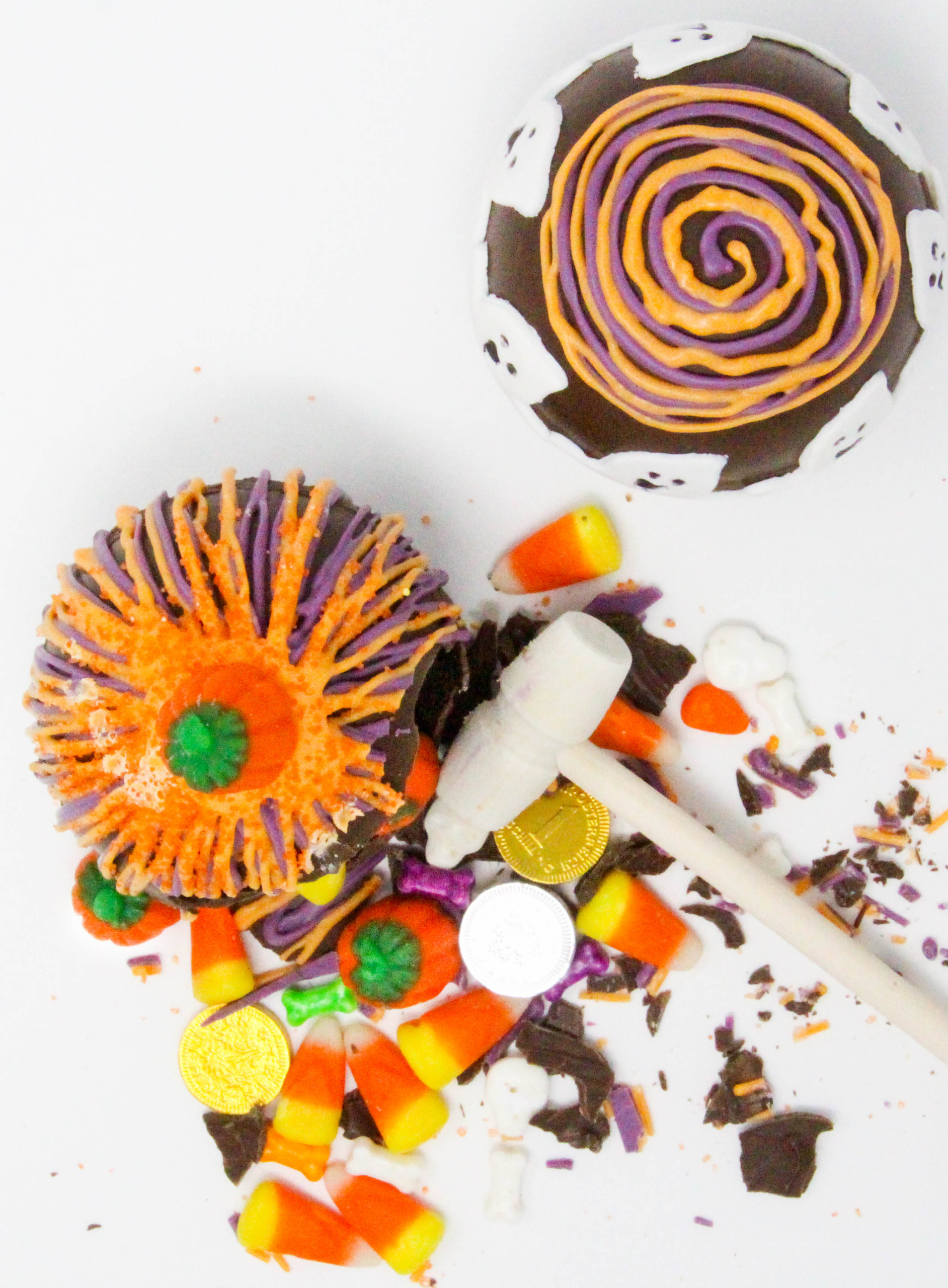 With easy to use candy melts, these fun chocolate smash bombs can be decorated and filled with colors and candies to fit any holiday or theme! Recipe created by Cinnamon & Sugar for Catherine Bruns, author of DESSERT IS THE BOMB. 