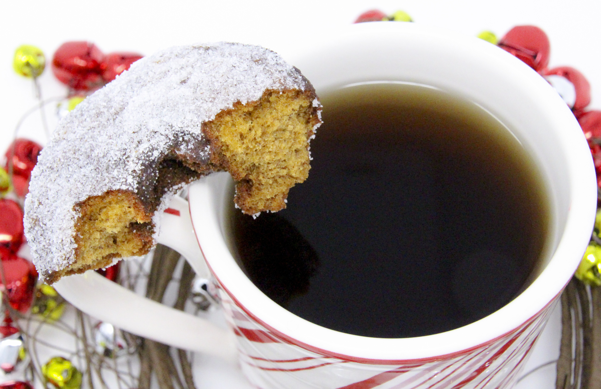 With the usual spices – ginger, cinnamon, nutmeg, and cloves – providing the gingerbread flavor, it's the addition of candied ginger that make these donuts Gingerbread Donuts outstanding. Recipe shared with permission granted by Ginger Bolton, author of DECK THE DONUTS. 