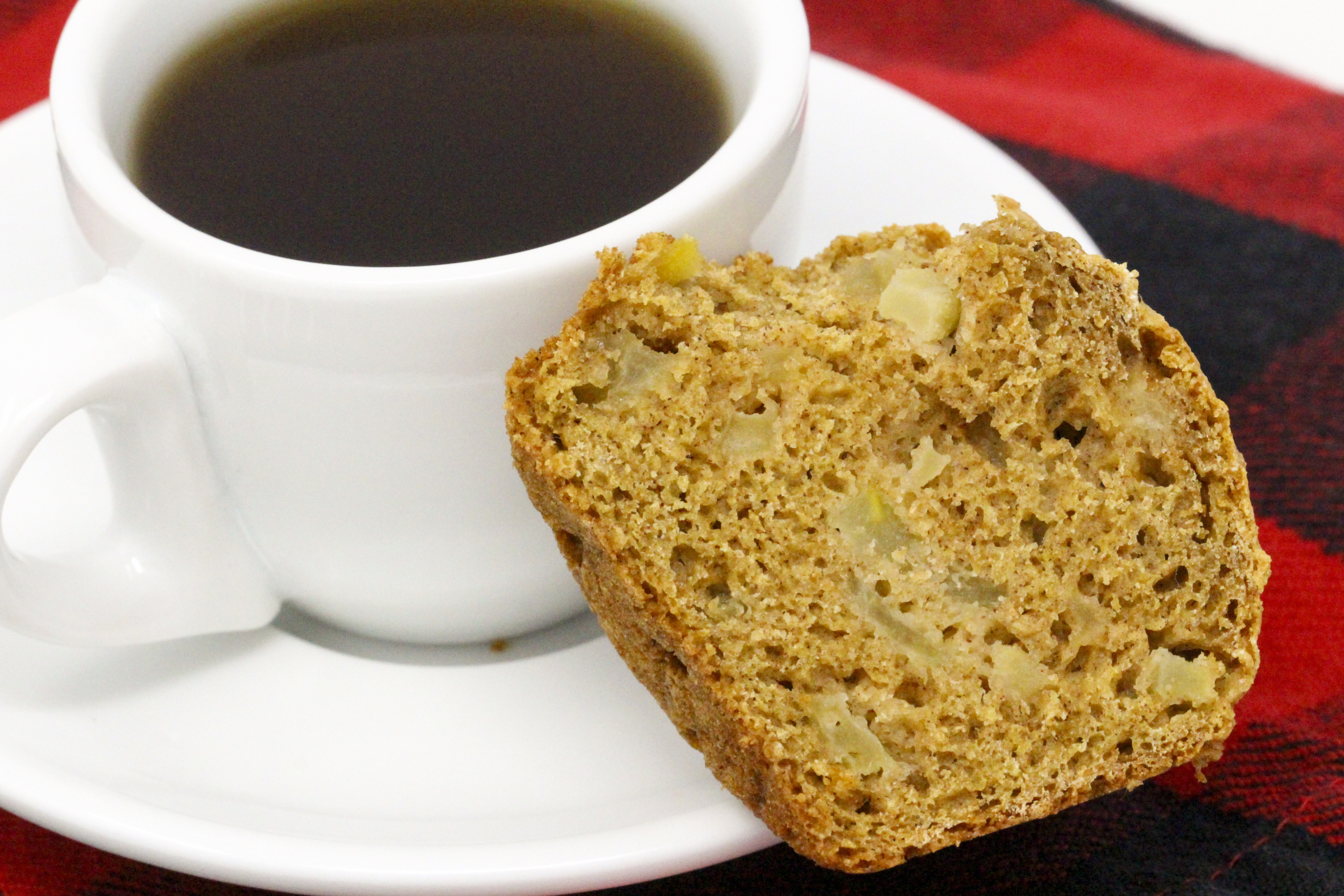 Cinnamon and nutmeg provides warming flavors while apples add a nice moistness to complement the 100% whole wheat flour Apple Spice Muffins. Recipe shared with permission granted by Maddie Day, author of MURDER AT THE LOBSTAH SHACK.