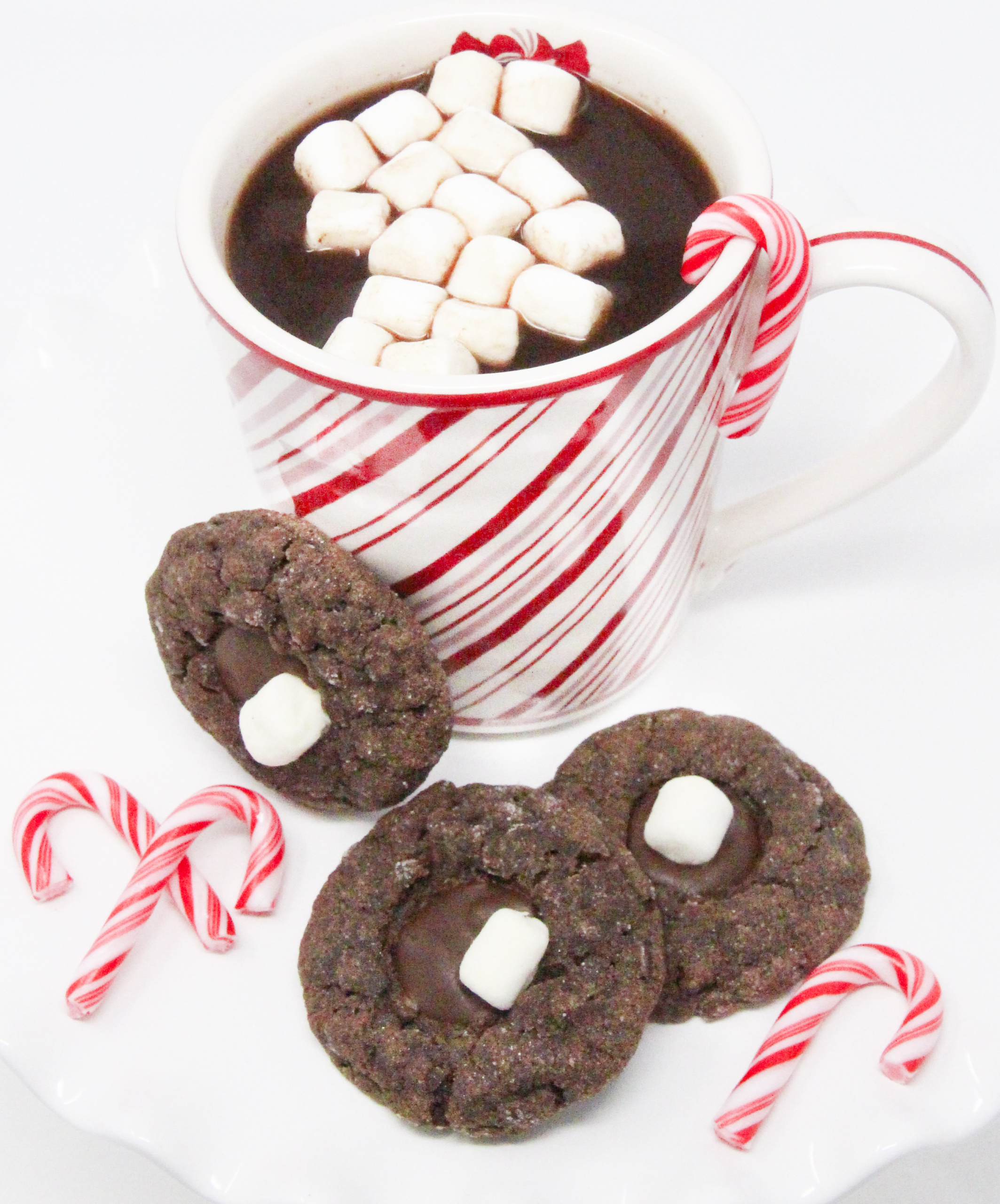 Rich chocolate cookies are topped with a chocolate wafer and a mini marshmallow. With caramel undertones from brown sugar and a bit of coffee to enhance the chocolate flavor, these cookies are sure to be a hit with Santa and his merry little elves! Recipe from FROSTED YULETIDE MURDER by Kim Davis.