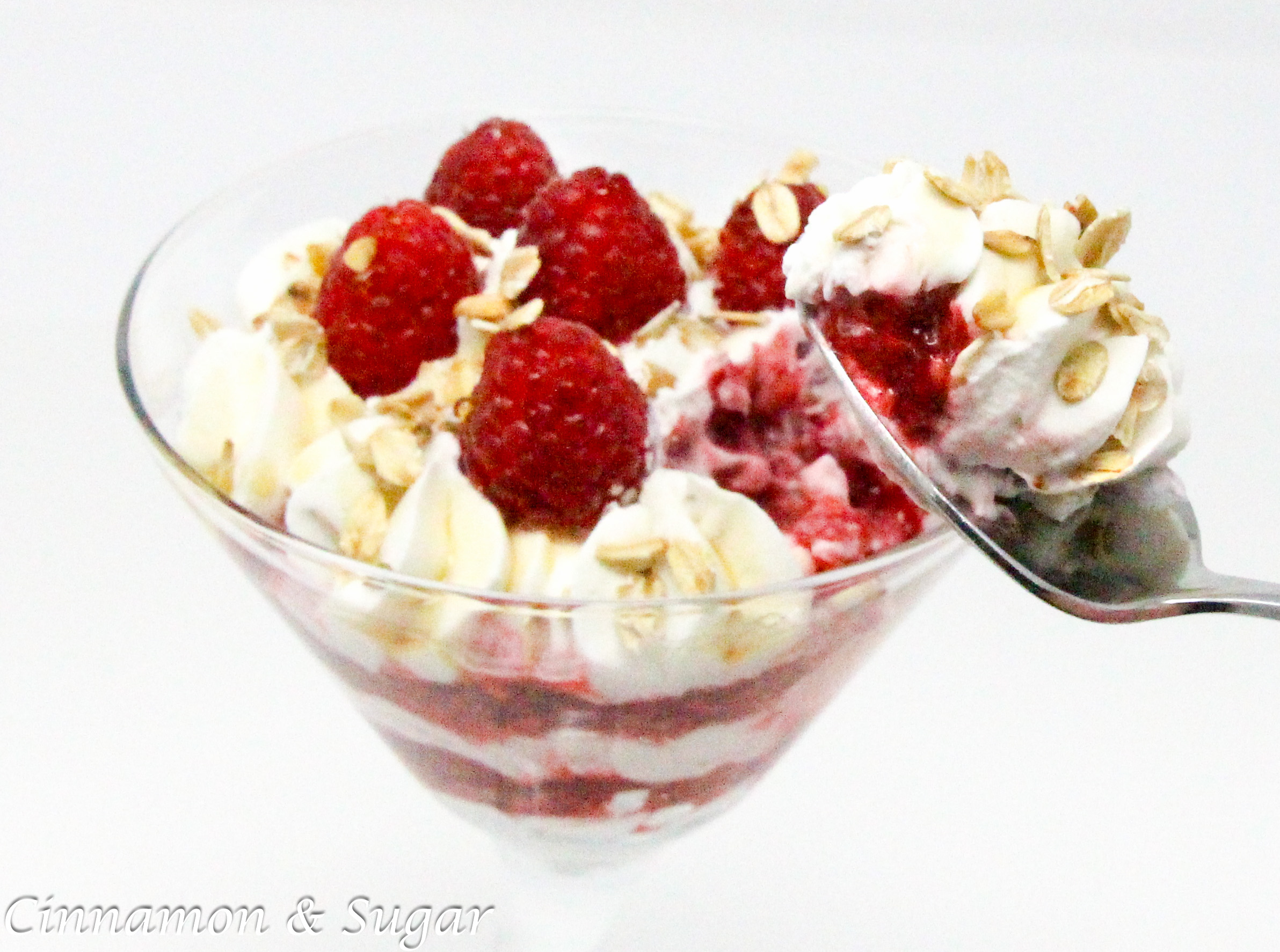 This Americanized version of Cranachan features layers of sweet red raspberries, whiskey imbued whipped cream and toasted oats making it a popular Burns Day dinner dessert! 