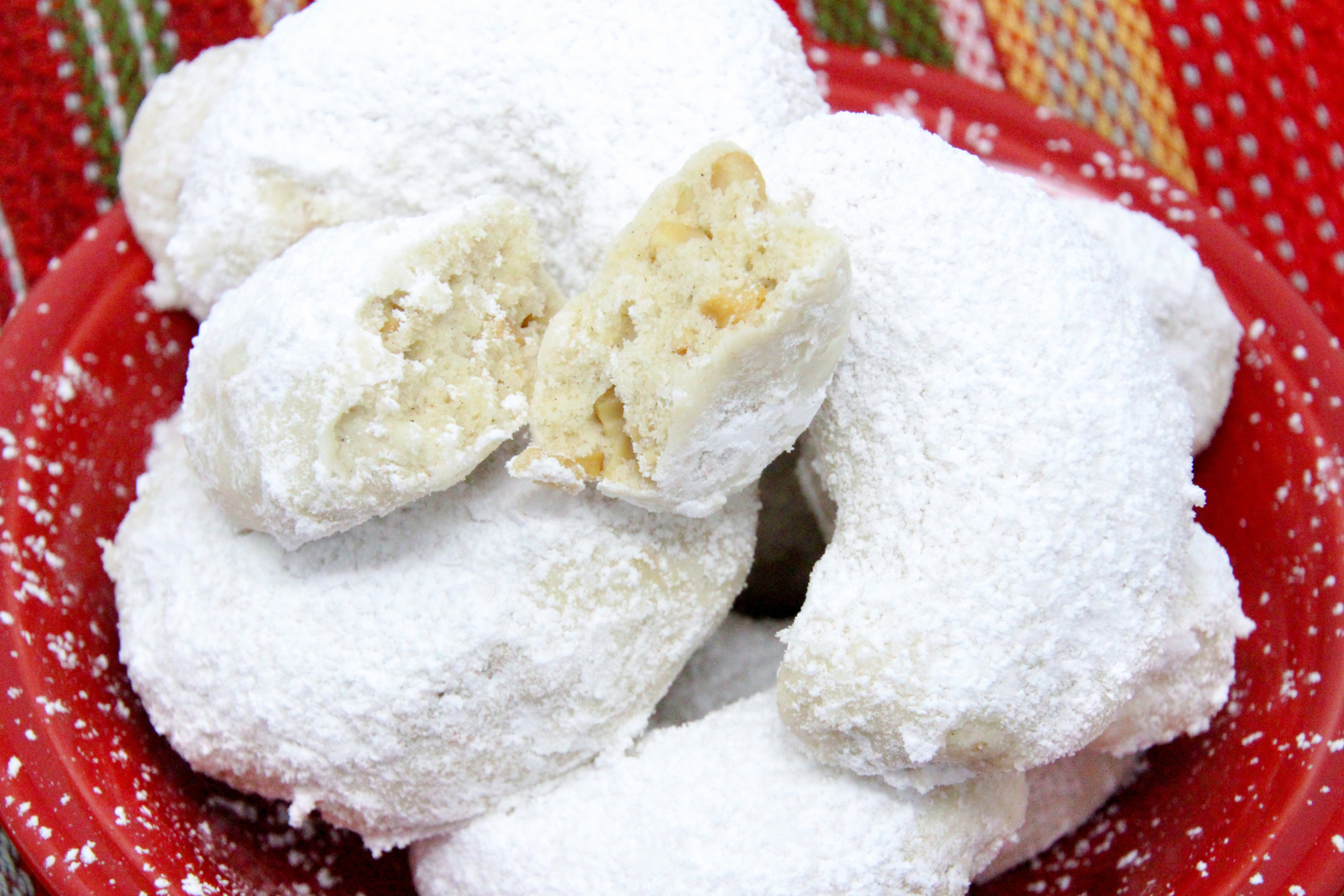 Katie’s Wedding Cookies are easy to mix up and the mild, crunchy cashews complements the flaky cookie base. The cookie itself isn’t overly sweet, so the extra coating of confectioners’ sugar provides the perfect balance. Recipe shared with permission granted by Daryl Wood Gerber, author of SIMMERING WITH RESENTMENT. 