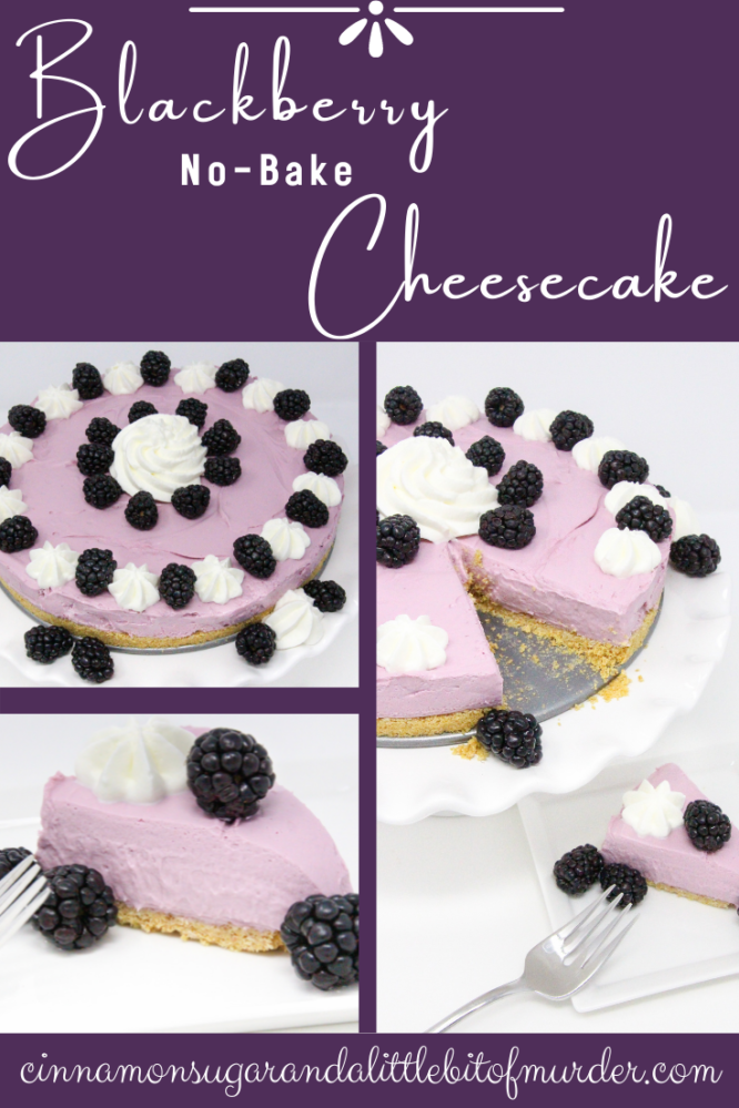 Blackberry No-Bake Cheesecake - Cinnamon and Sugar