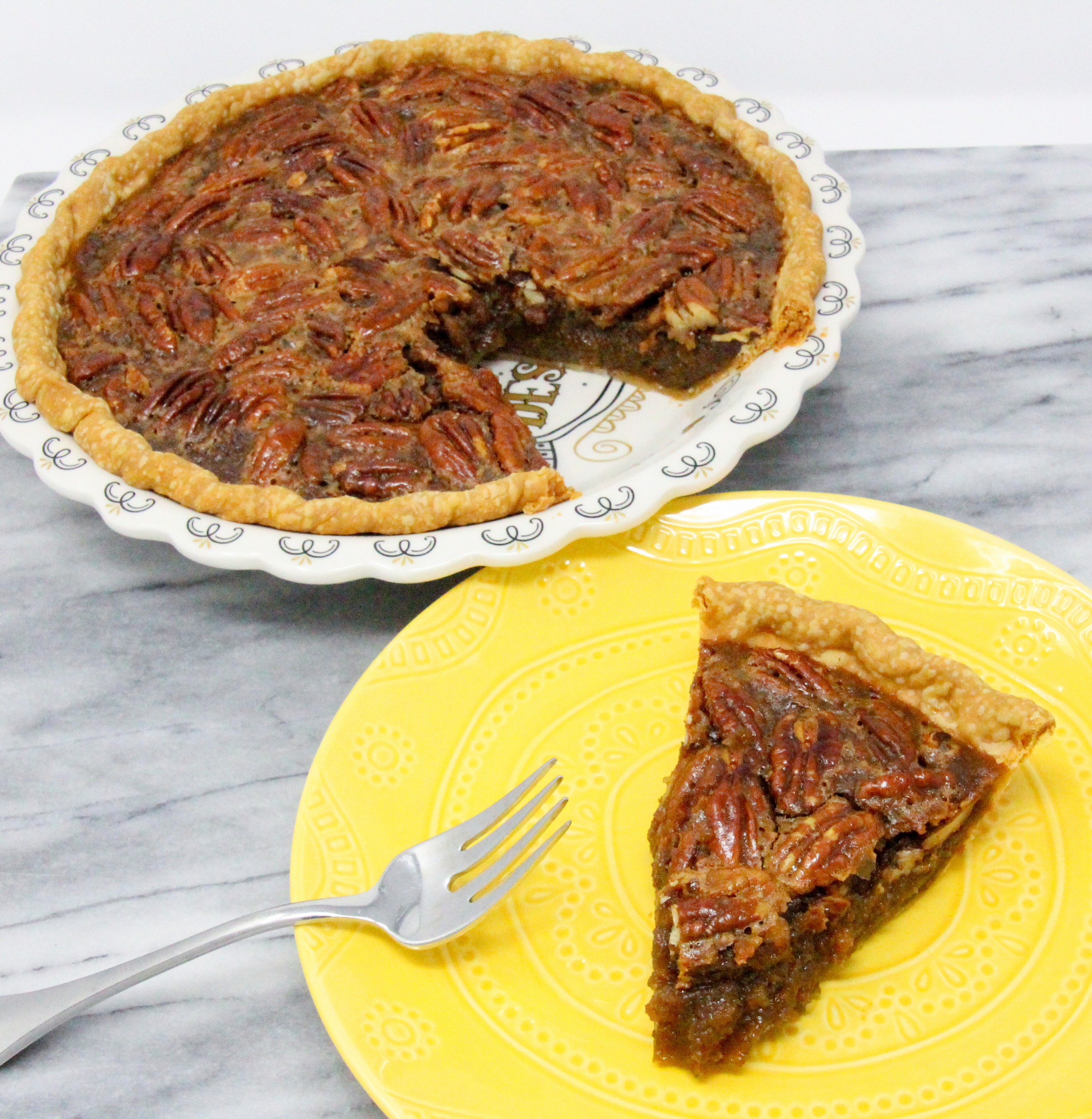 Cardamom Pecan Pie has plenty of natural sweetness thanks to maple syrup and a generous amount of pecans. The hint of cardamom elevates the flavor to scrumptious! Recipe shared with permission granted by Barbara Ross, author of MUDDLED THROUGH.