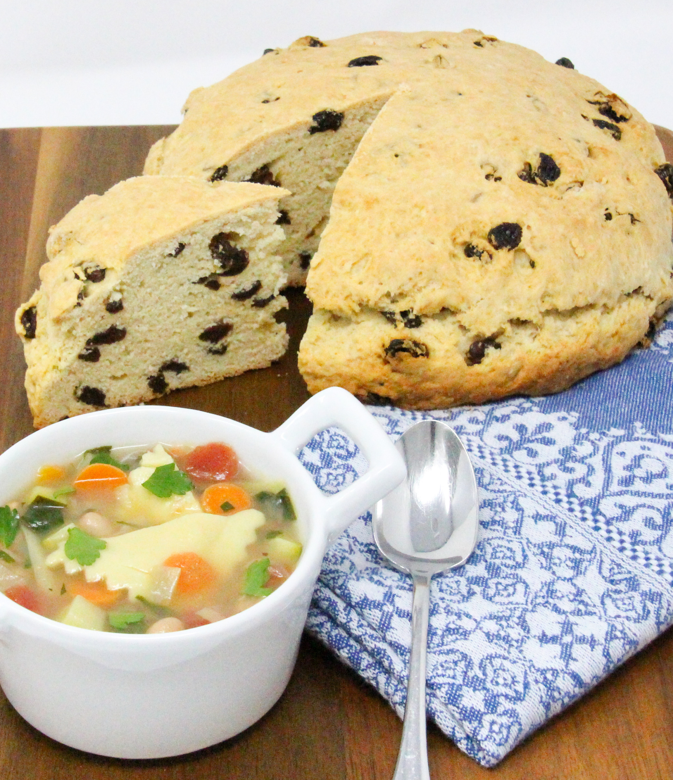 Delicious and easy to make, this Irish Soda Bread comes together quickly using only one-bowl. Toasted and slathered with butter or served with a bowl of soup, this Irish treat is perfect any time of the year. Recipe shared with permission granted by Barbara Ross, author of Irish Coffee Murder. 