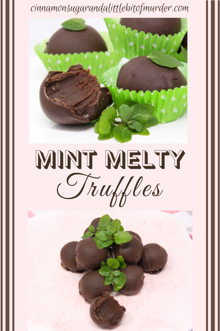 Mint Melty Truffles are delicately mint-flavored, melt-in-your-mouth, candies. With filling encased in a generous portion of dark chocolate, these treats make for a perfect gift or a special way to spoil yourself! Recipe shared with permission granted by Sarah Fox, author of Six Sweets Under. 