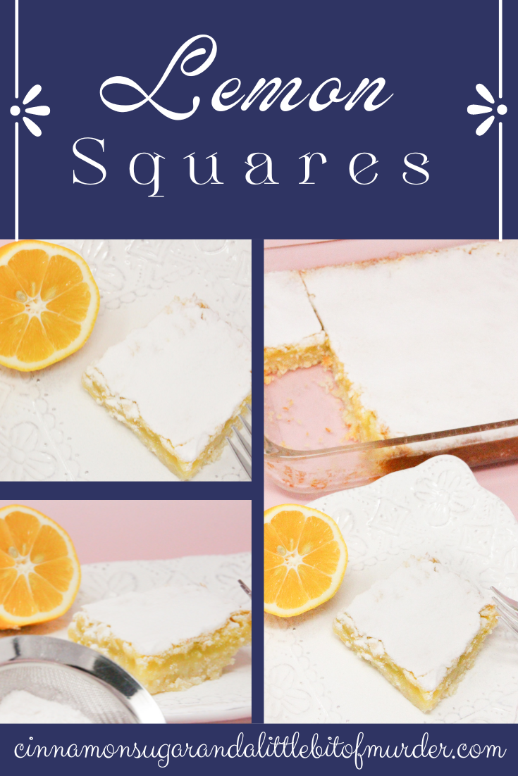 These lemon squares uses a combination of both lemon and limes, which gives it a tempered flavor punch than straight lemon. The shortbread-style crust is easy to mix up as is the filling. Recipe shared with permission granted by Vicki Delany, author of STEEPED IN MALICE. 