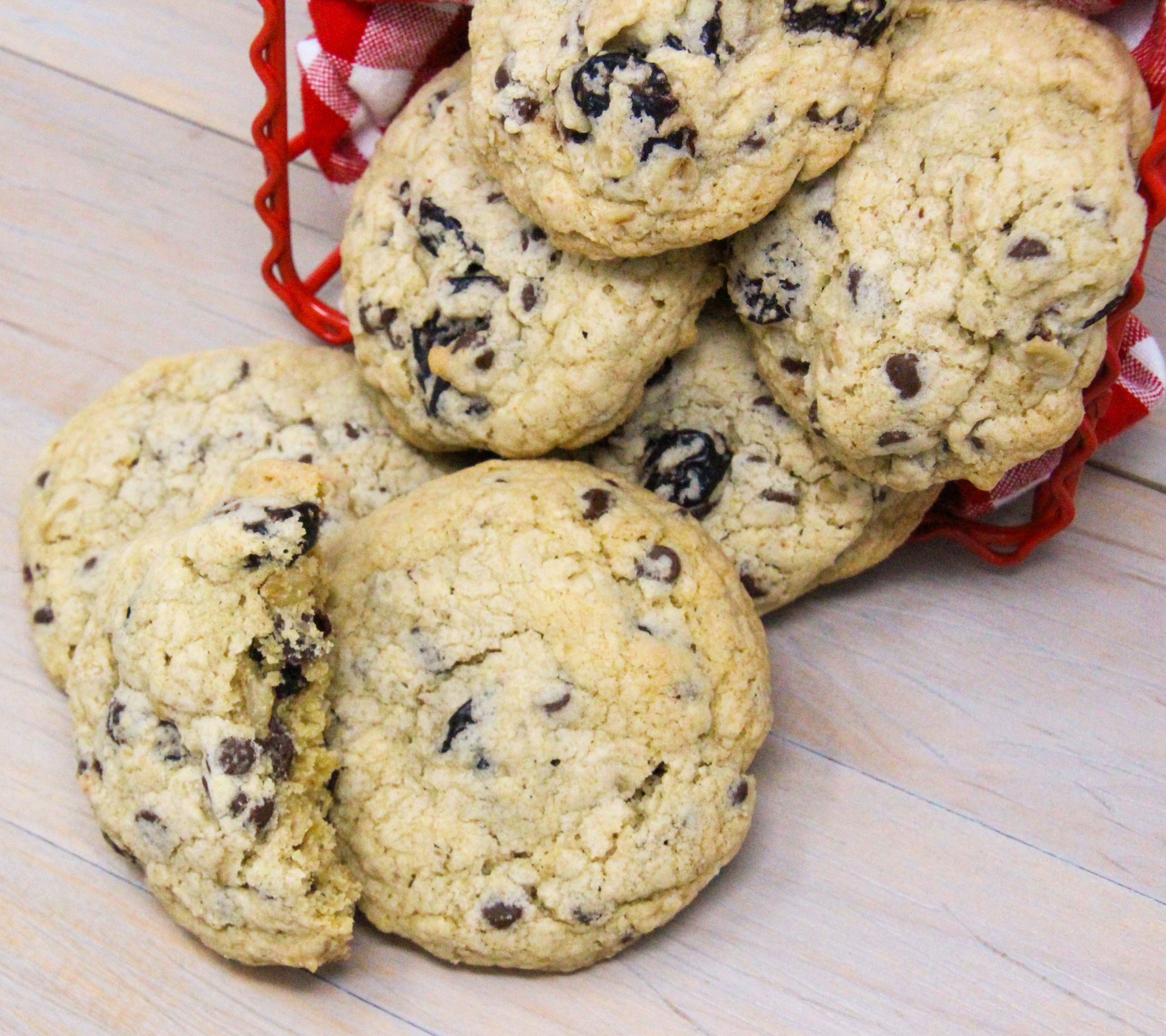 With a generous amount of cherries to balance the chocolate, and oatmeal to add an appealing texture, these hearty Cherry Chocolate Chip cookies are a special treat! Recipe shared with permission granted by Krista Davis, author of THE DIVA DELIVERS ON A PROMISE. 