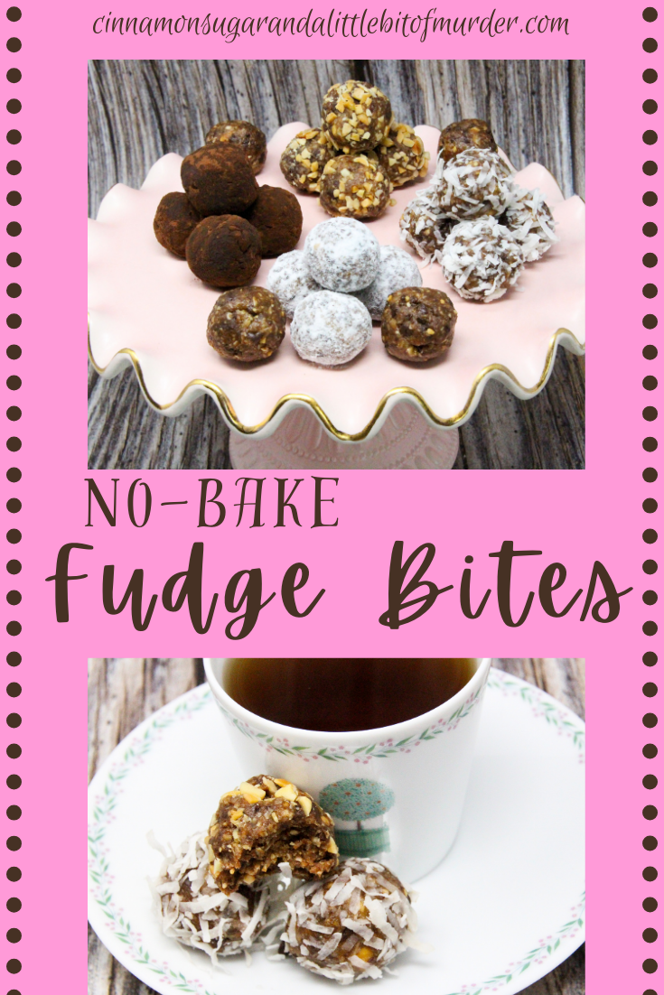 No-Bake Fudge Bites are made with healthier ingredients—oatmeal, coconut, and nut butter—and natural alternatives to granulated sugar—dates and honey. These are practically a guilt-free indulgence, even with the addition of chocolate chips. Recipe shared with permission granted by Nancy Coco, author of GIVE FUDGE A CHANCE.