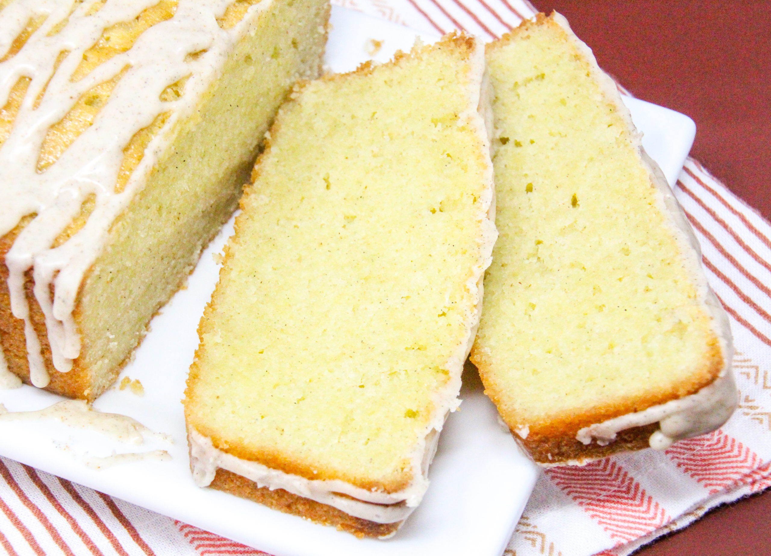 Maple Cardamom Breakfast Cake is a tender crumb loaf cake flavored with cardamom, an often overlooked spice. An extra layer of sweetness and flavor is provided with the maple cardamom glaze. Recipe shared with permission granted by Libby Klein, author of MISCHIEF NIGHTS ARE MURDER.