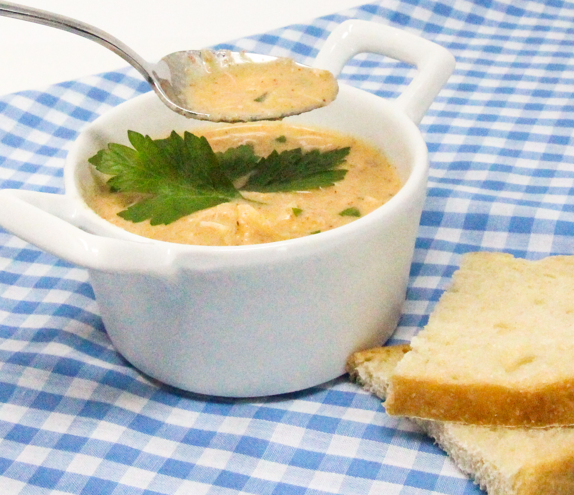 Un-Cream of Crab Soup is just as rich and decadent as if it had been made with cream. With a generous amount of crab used in the soup, the sweet, briny taste shines through. Recipe shared with permission granted by Cathy Wiley, author of CLAWS OF DEATH. 