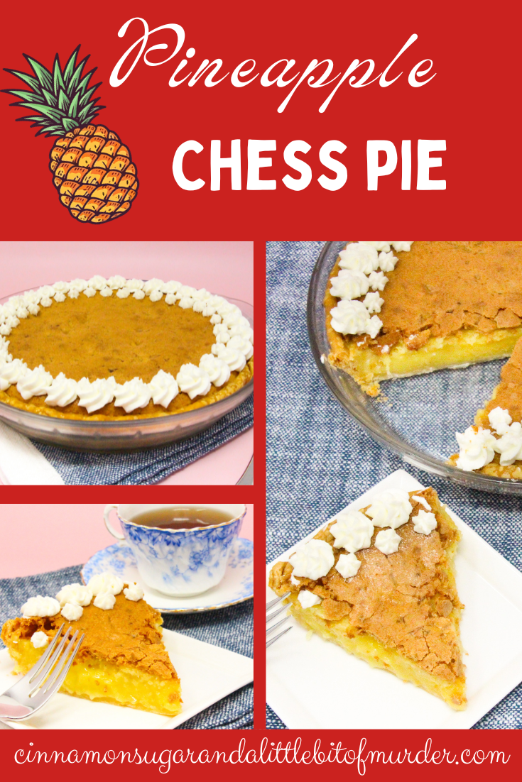Pineapple Chess Pie is a slightly unexpected spin on the traditional Southern chess pie and a great choice if you're looking for something different from the traditional apple-pumpkin-pecan triumvirate--or in addition to it. Recipe shared with permission granted by Liz Ireland, author of MRS. CLAUS AND THE TROUBLE WITH TURKEYS. 