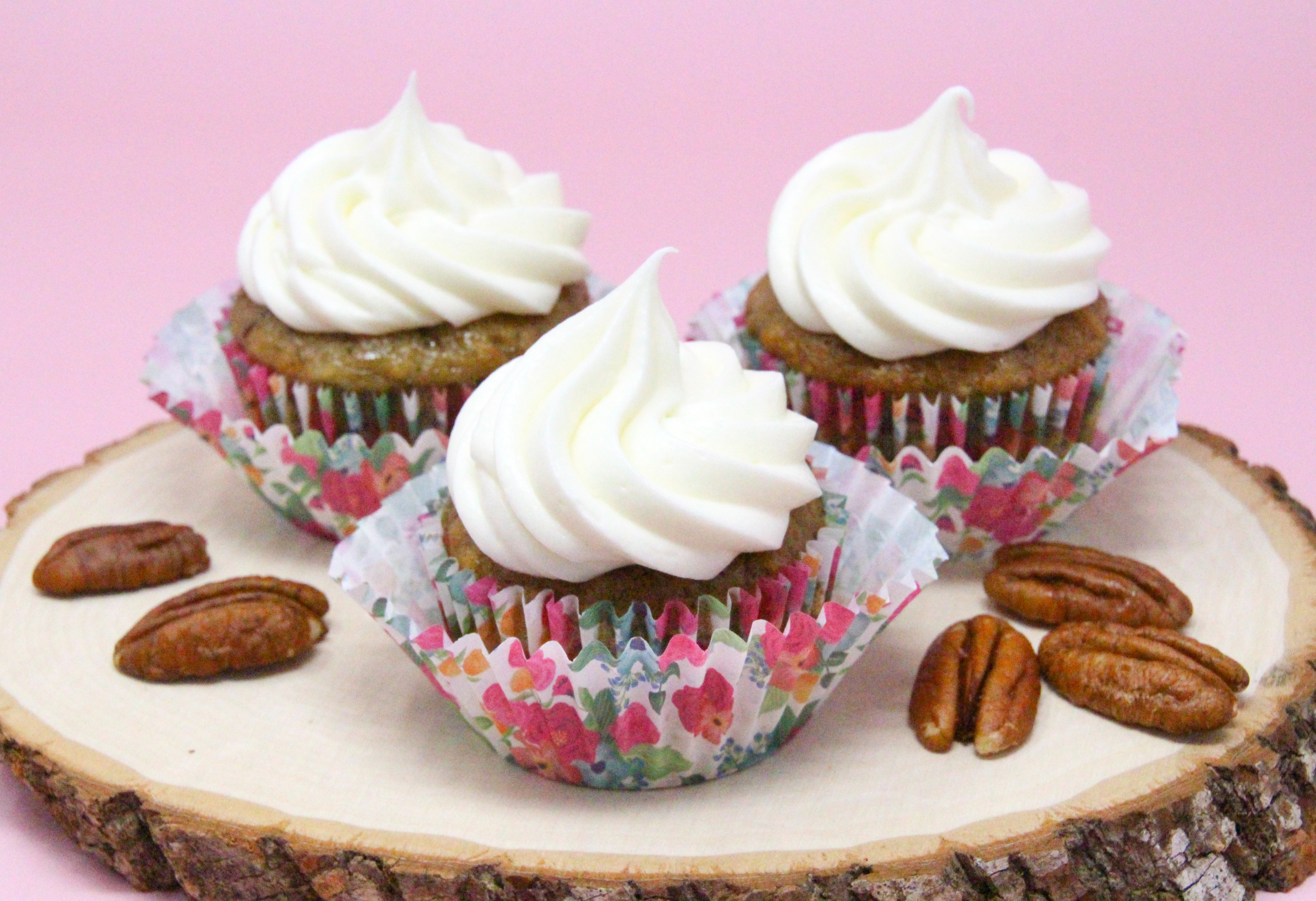 The pineapple and bananas make these Hummingbird Cupcakes extra moist and the pecans add just the right amount of crunch, while the tangy cream cheese frosting is the crowning glory. Recipe shared with permission granted by Jenn McKinlay, author of Strawberried Alive. 