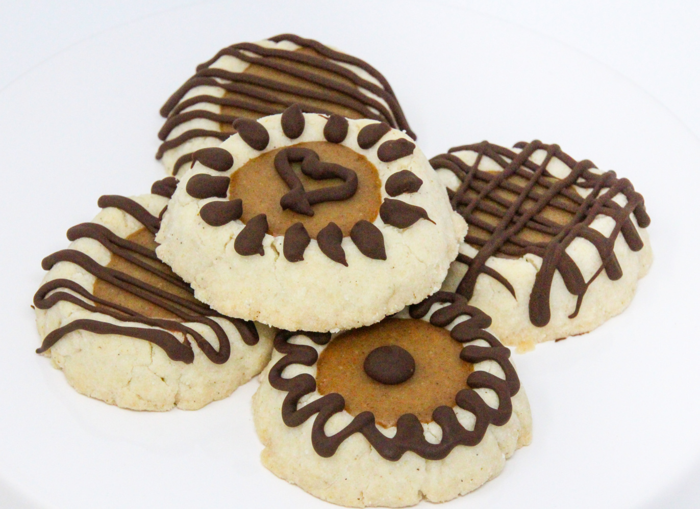Almond Caramel Thumbprint Cookies - Cinnamon and Sugar