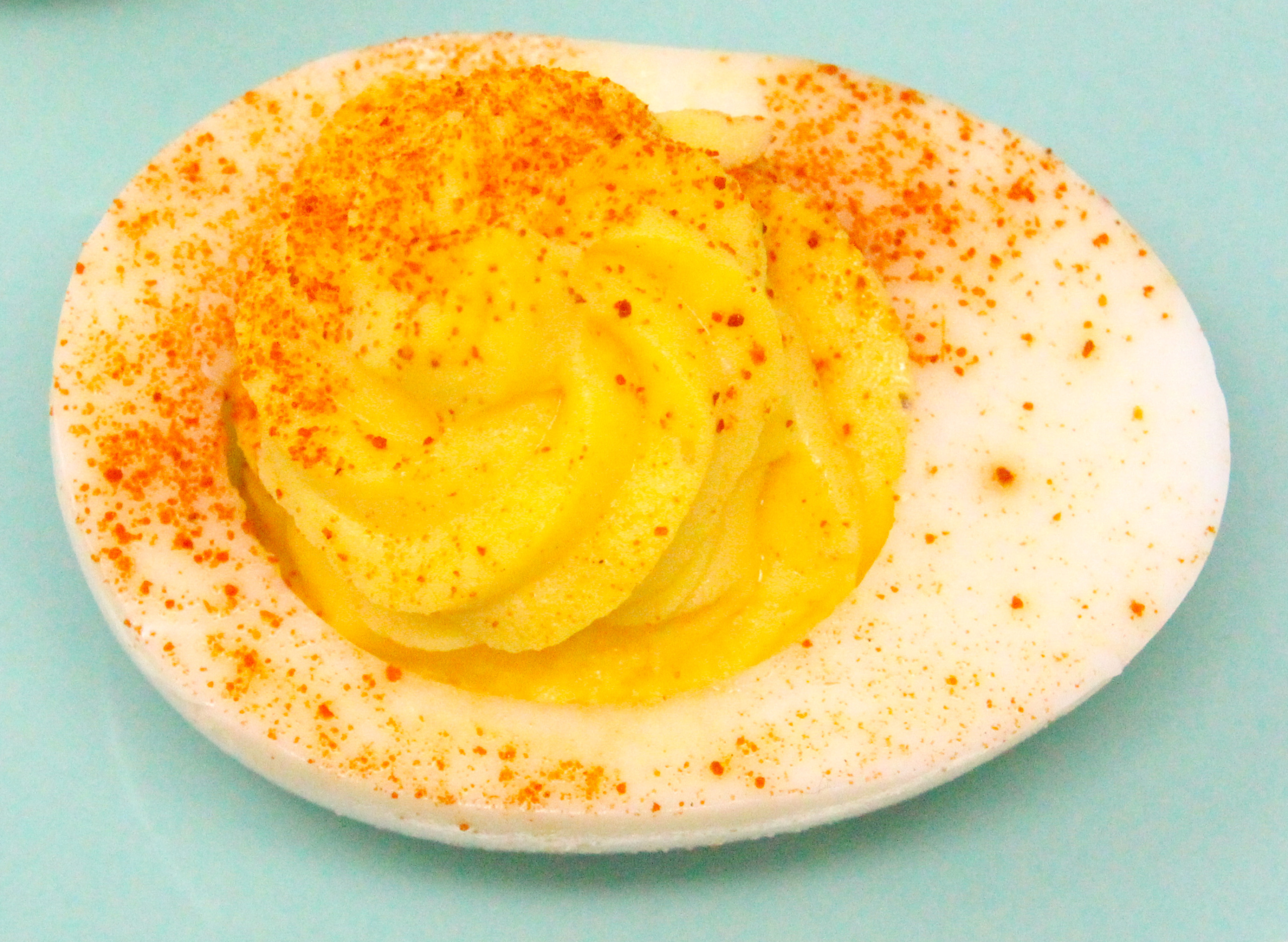 This recipe makes it easy to perfectly cook and season deviled eggs without any guessing. Everyone will love these rich and creamy appetizers! Recipe shared with permission granted by Krista Davis, author of THE DOG ACROSS THE LAKE. 