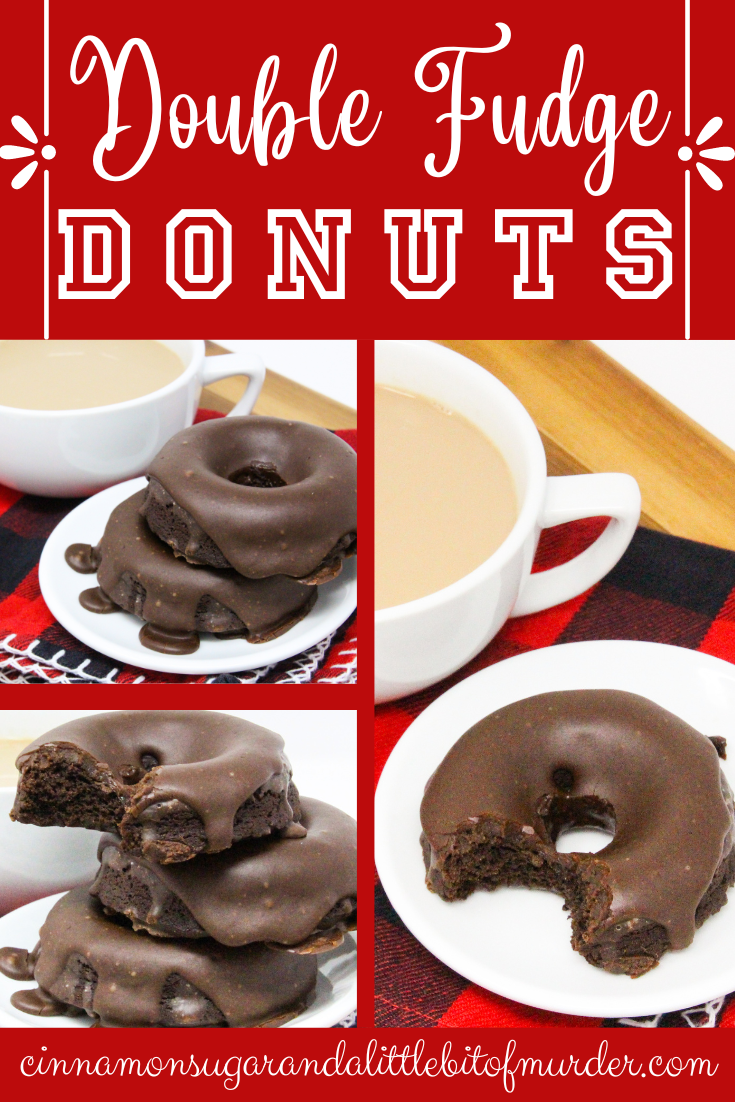 Double Fudge Donuts contain a couple surprise (healthy) ingredients in the recipe that no one would ever guess. Rich and moist on their own but when combined with the cooked fudge frosting it’s like having a sinfully delicious breakfast! Recipe shared with permission granted by Ginger Bolton, author of DOUBLE GRUDGE DONUTS. 